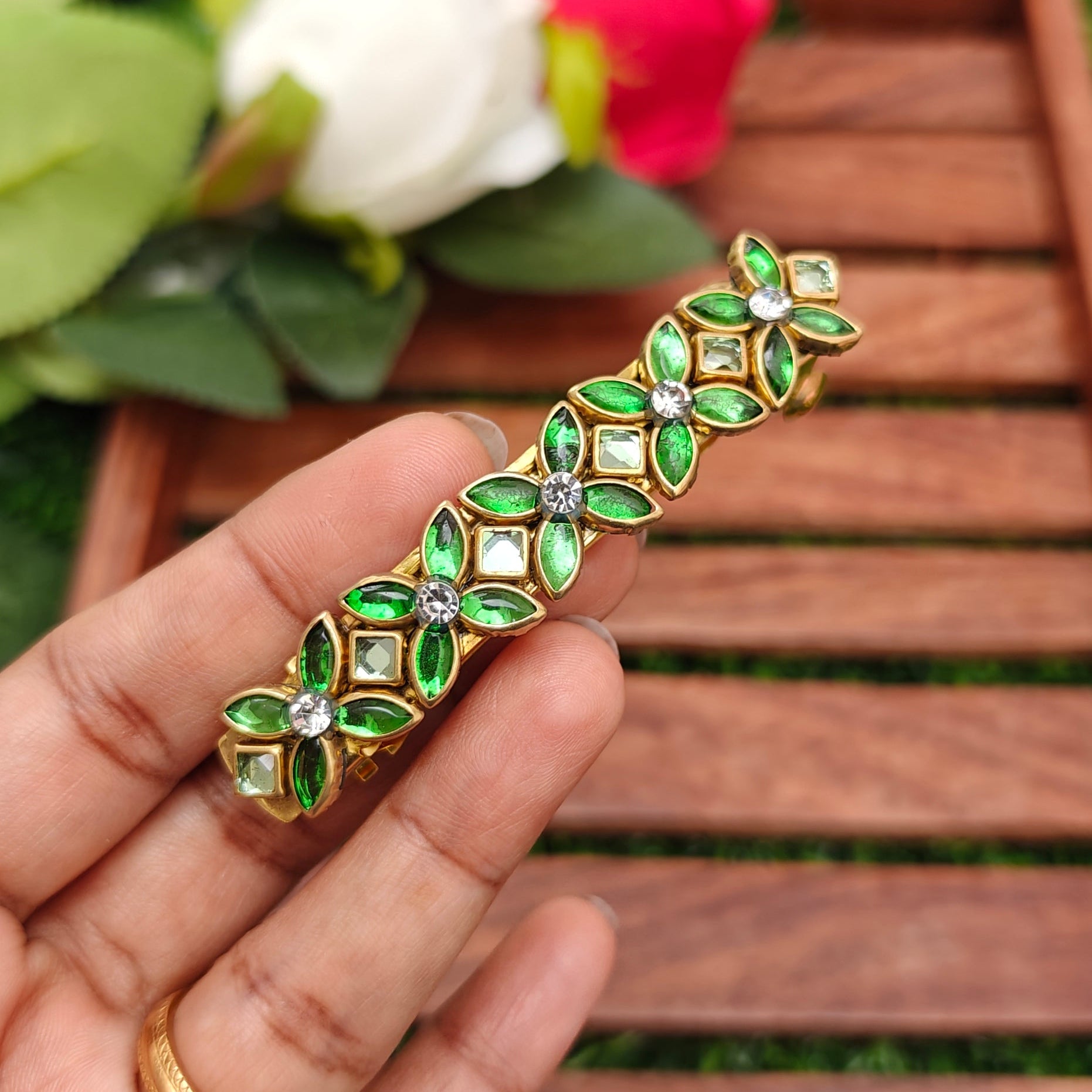 Handcrafted Kundan Hair clip