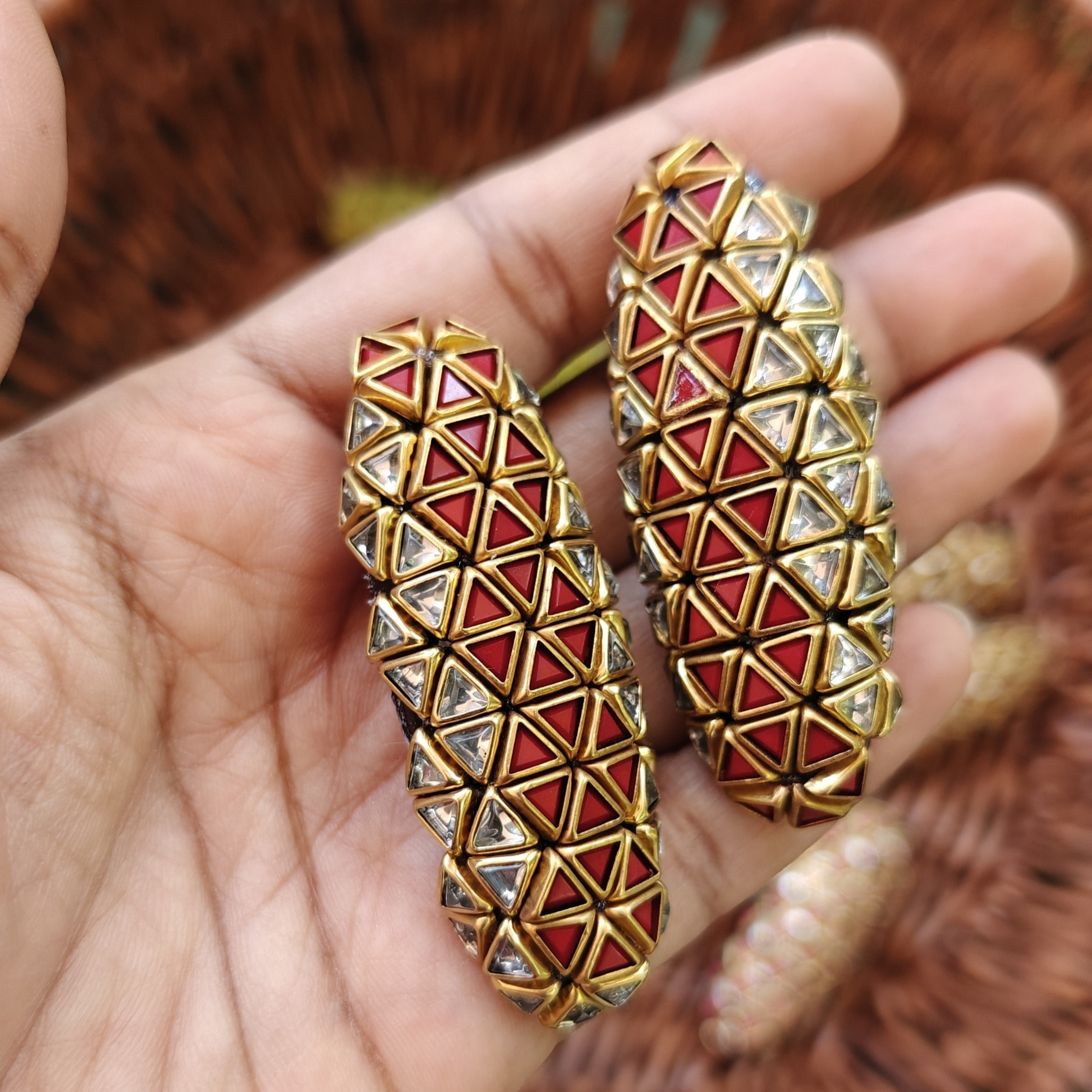 Handmade Kundan Saree Pin
