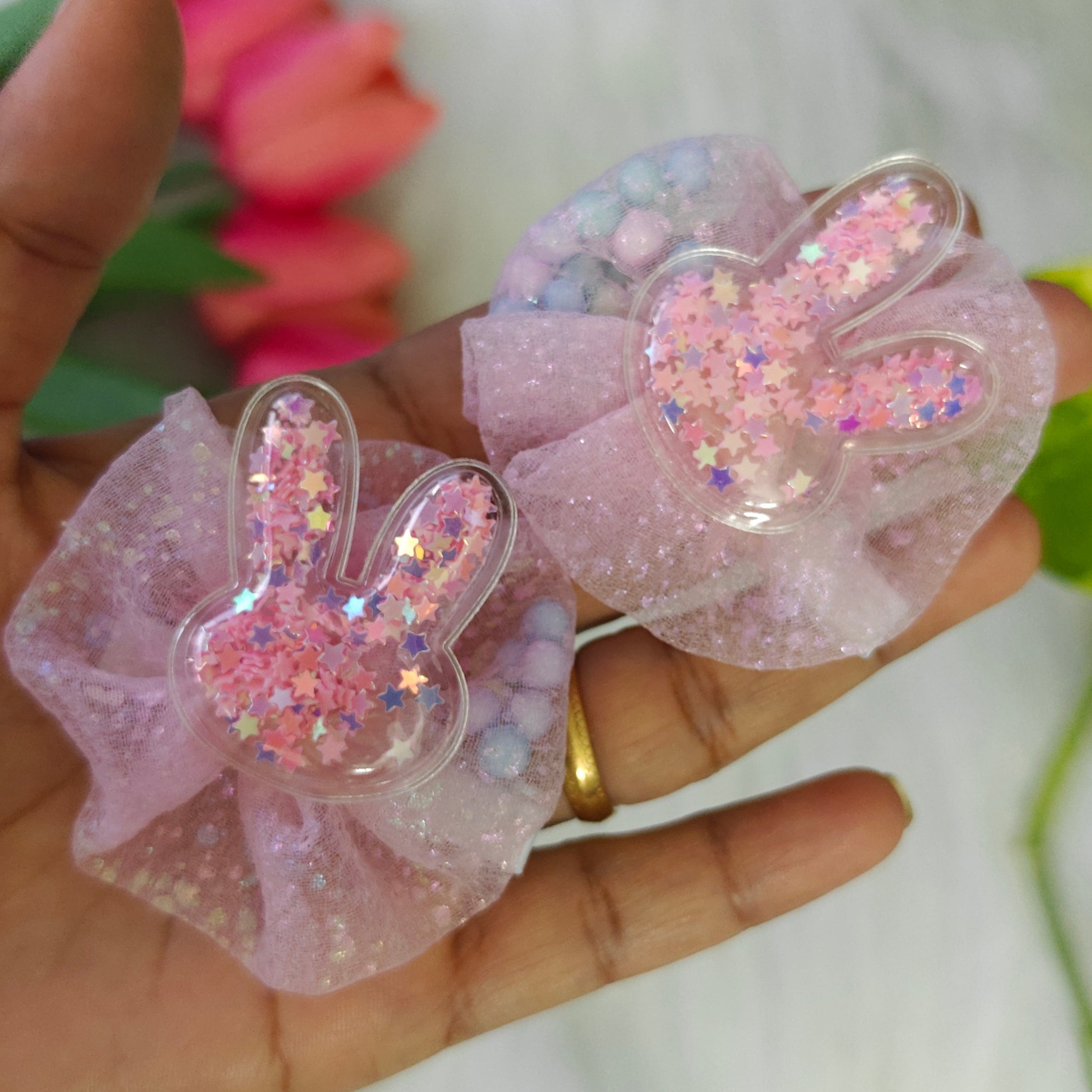 Cute Bunny Glitter Clip