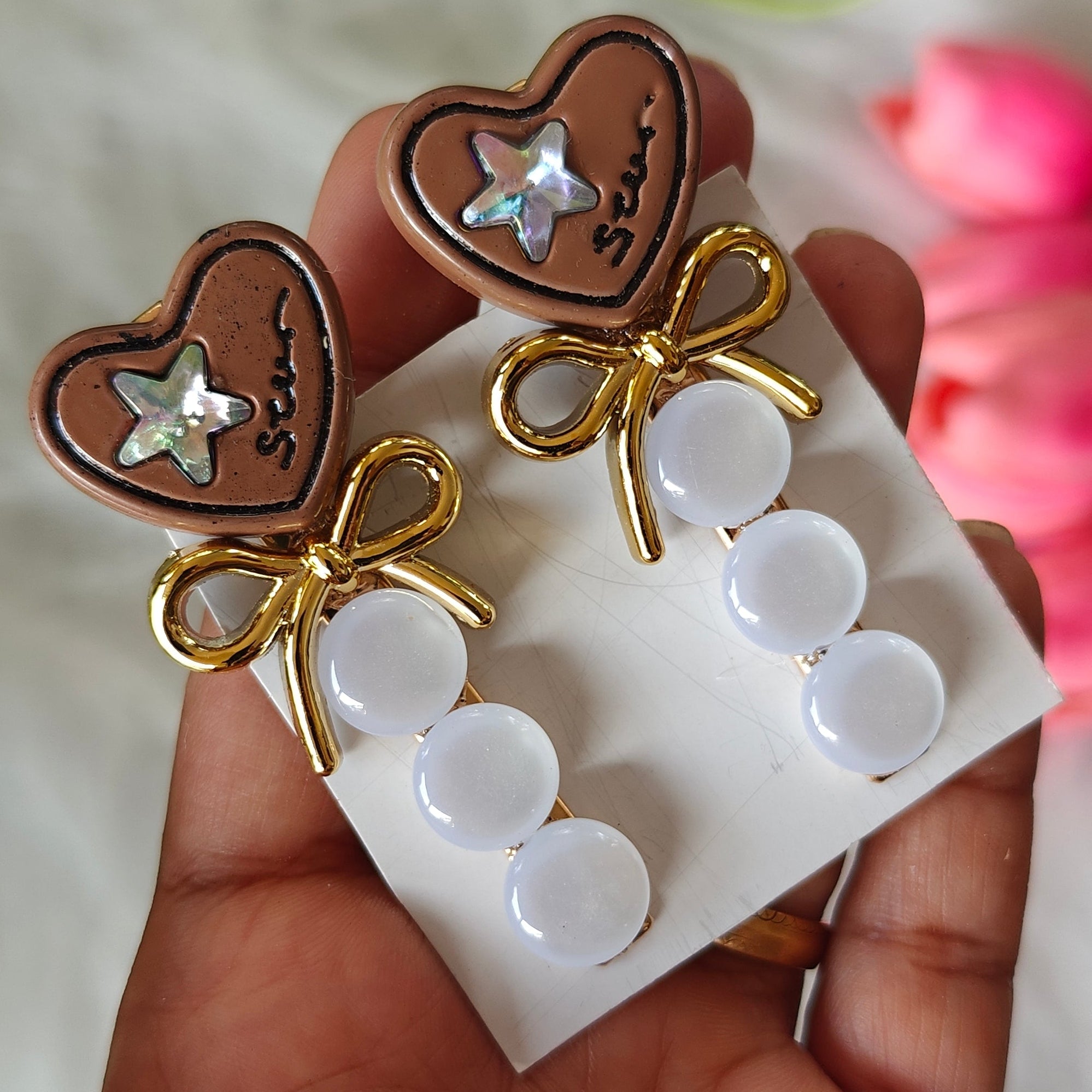 Cute Resin Heart Clips