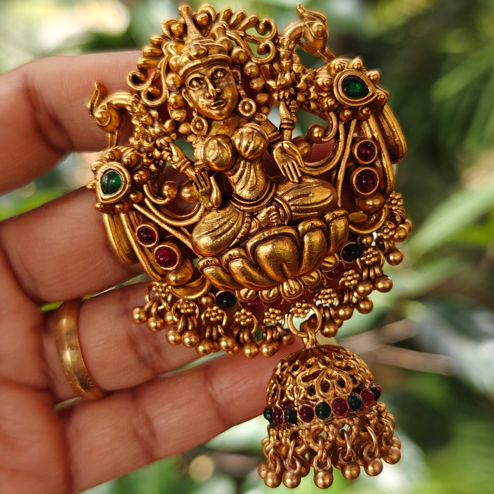 Traditional Temple Design Jade Billa Hair Ornament