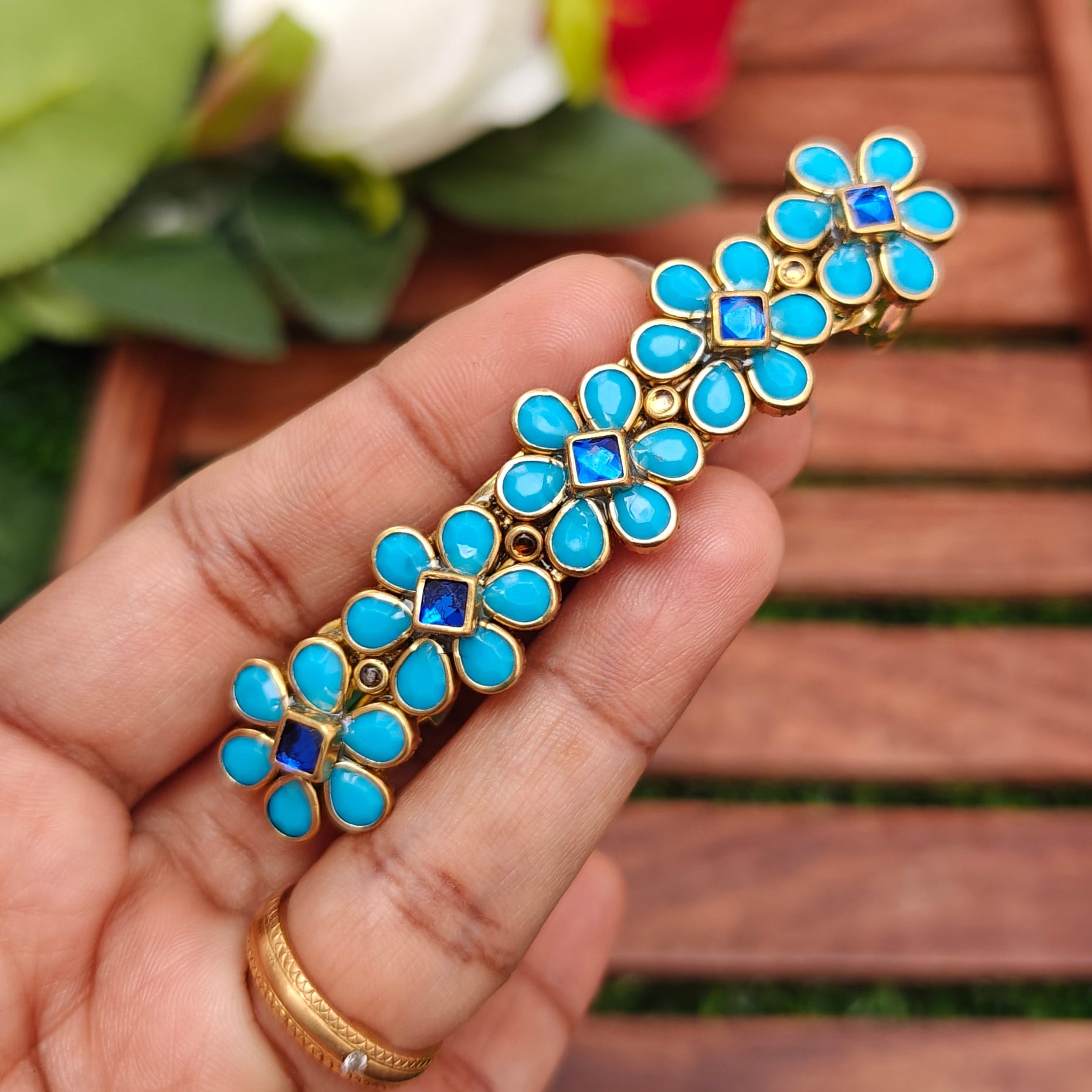 Handcrafted Kundan Hair clip