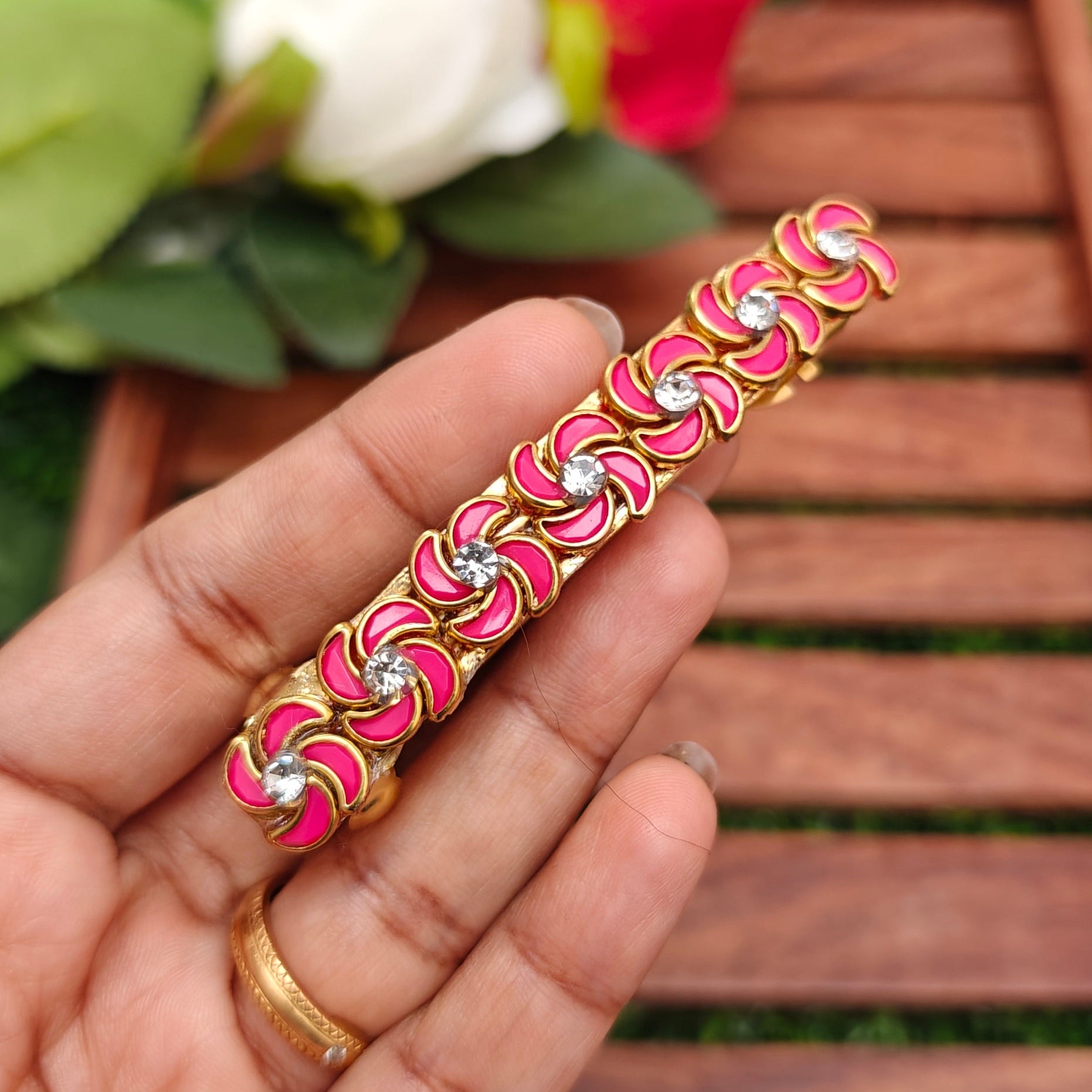 Handcrafted Kundan Hair clip