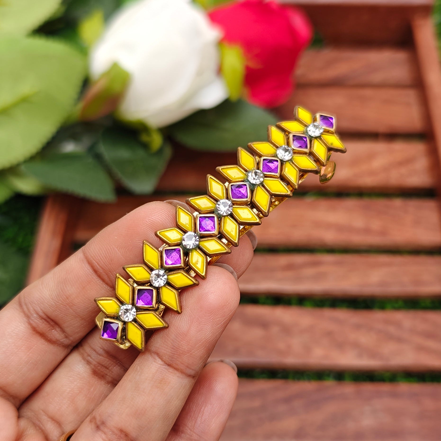 Handcrafted Kundan Hair clip