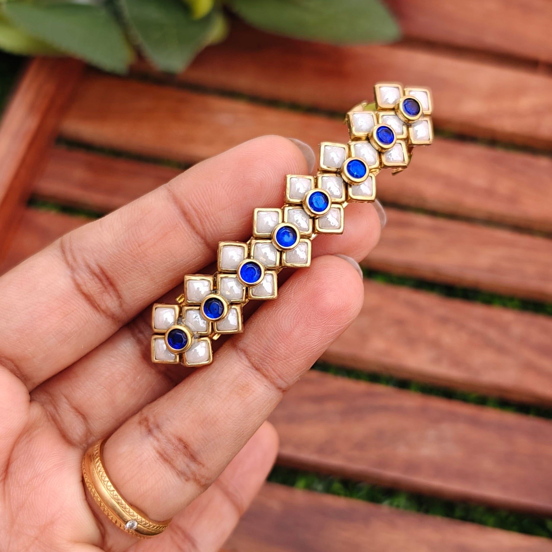 Handcrafted Kundan Hair clip