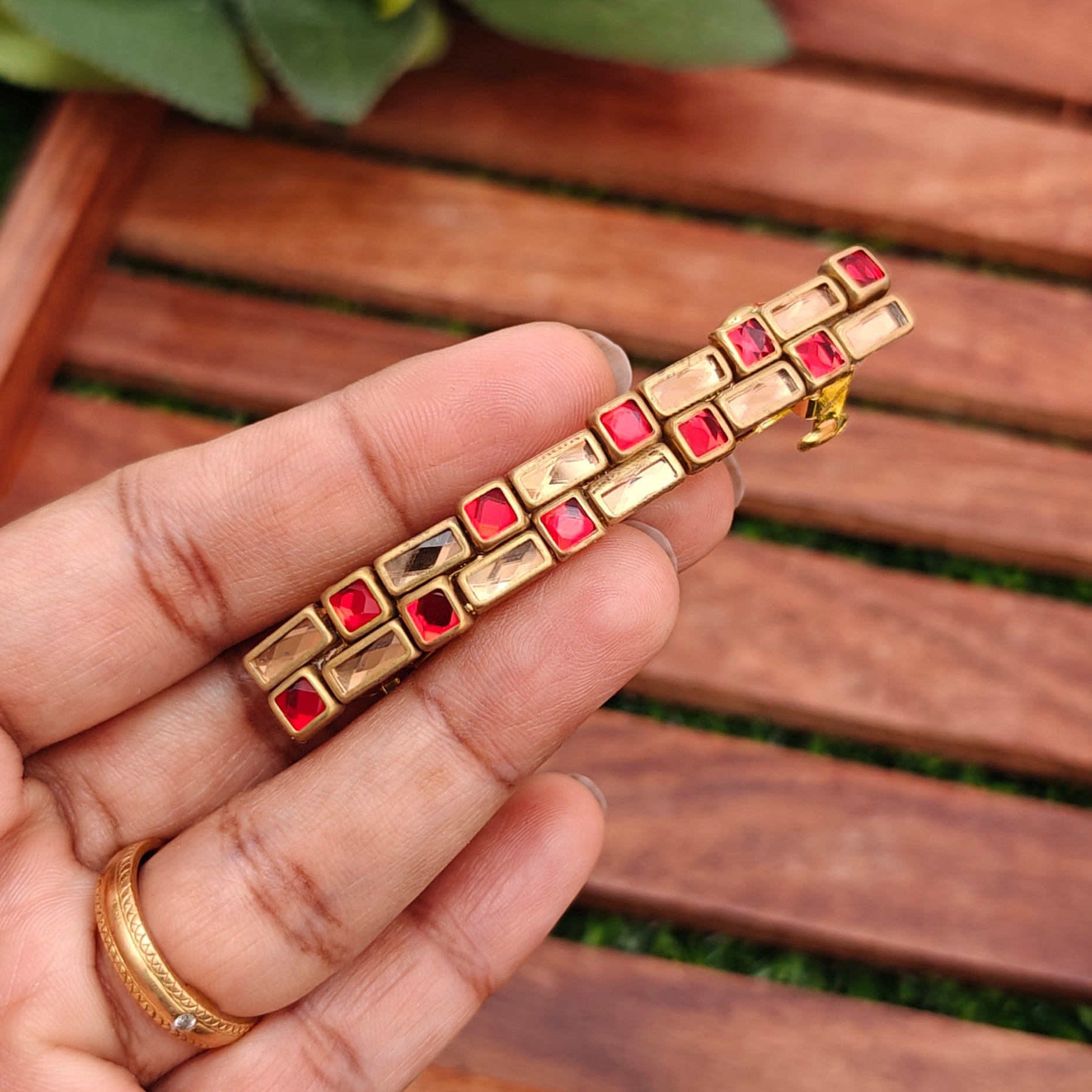 Handcrafted Kundan Hair clip