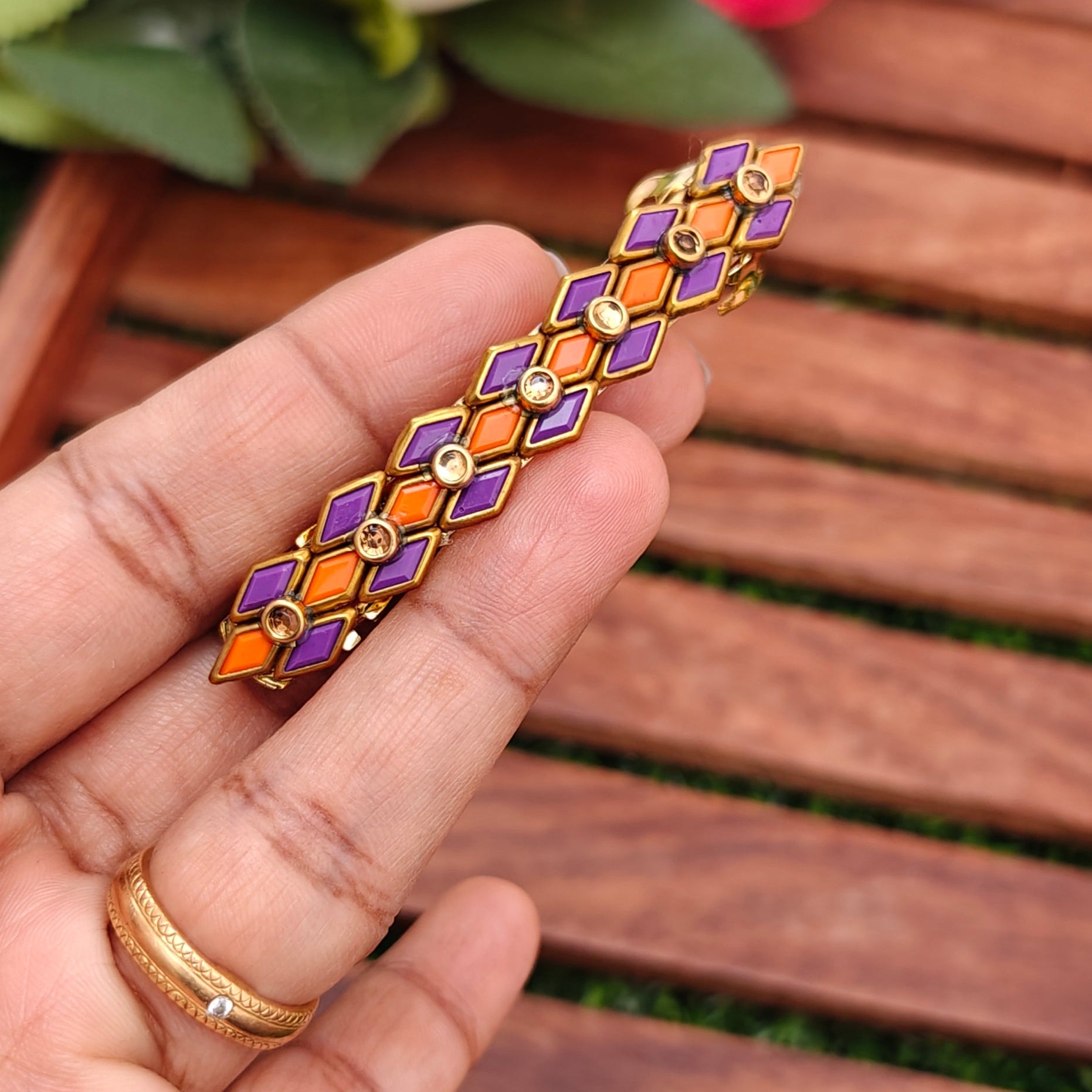 Handcrafted Kundan Hair clip