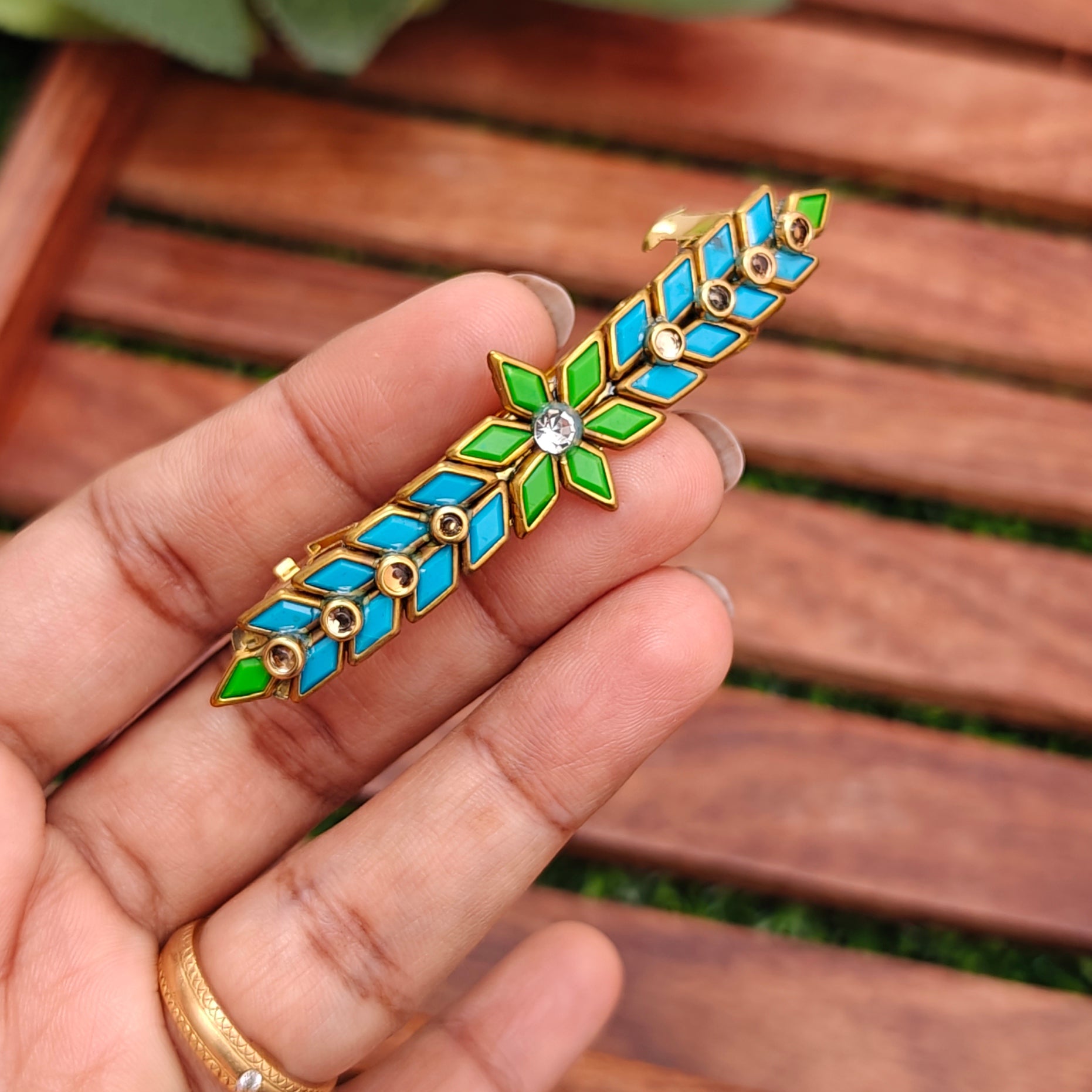 Handcrafted Kundan Hair clip