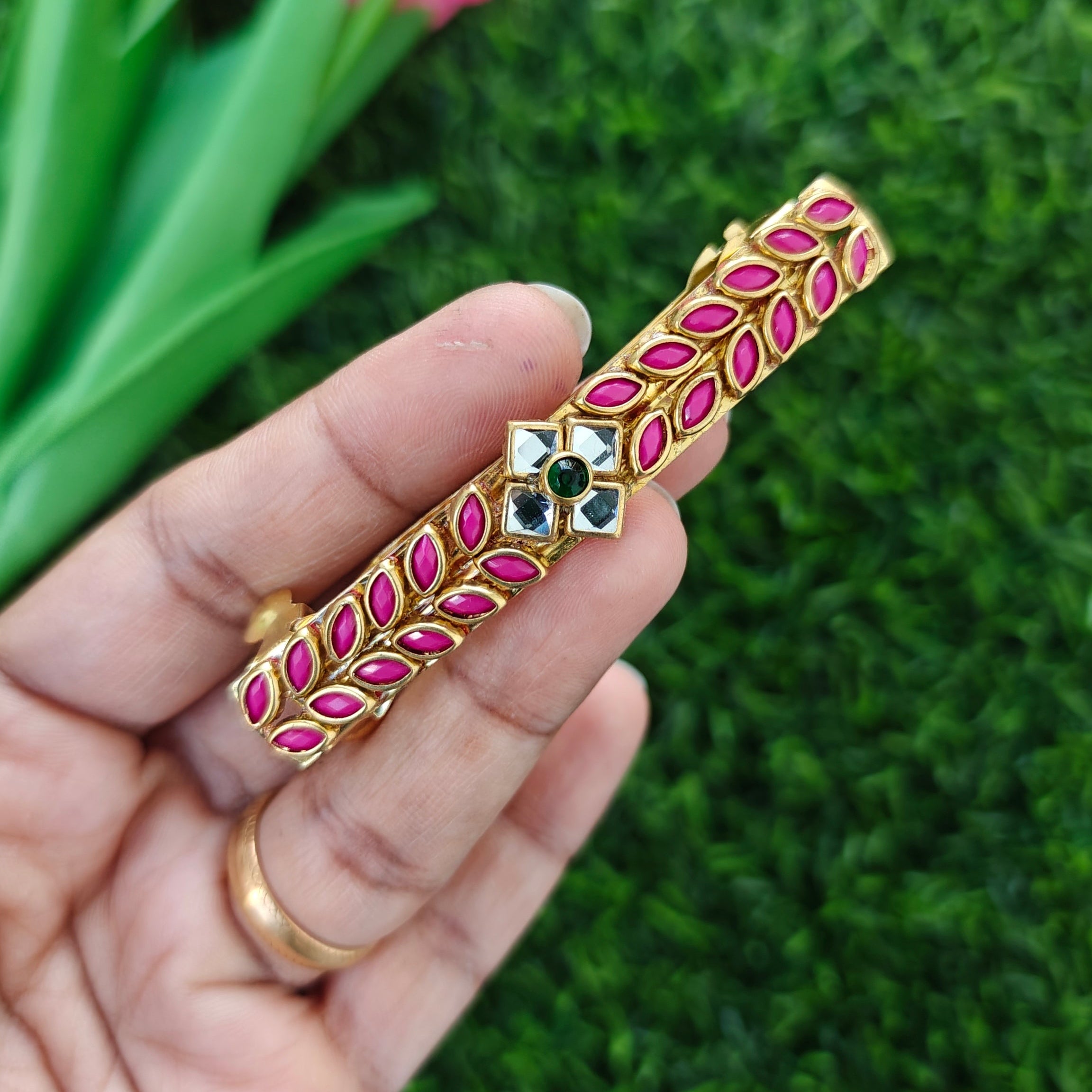 Handcrafted Kundan Hair clip
