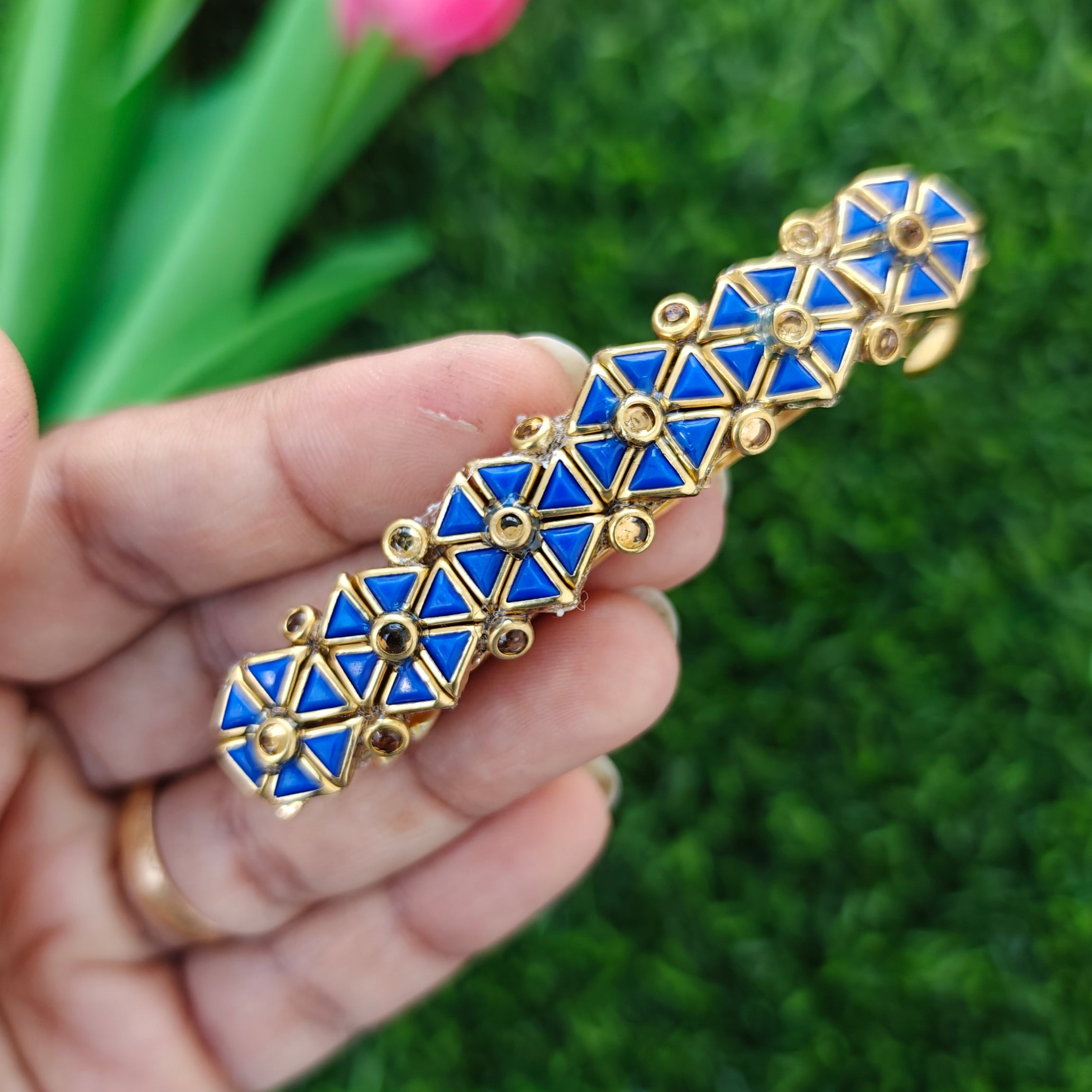 Handcrafted Kundan Hair clip