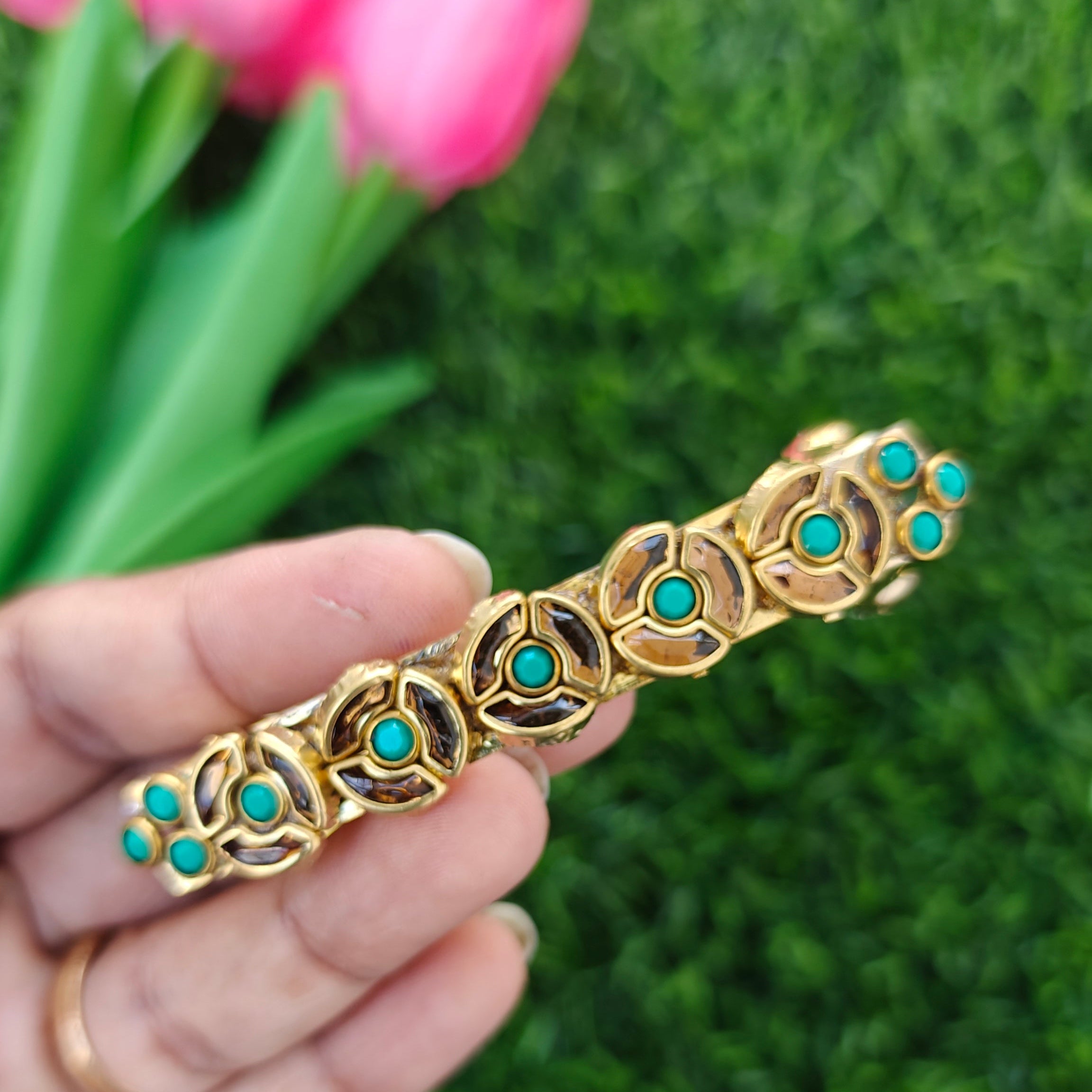 Handcrafted Kundan Hair clip
