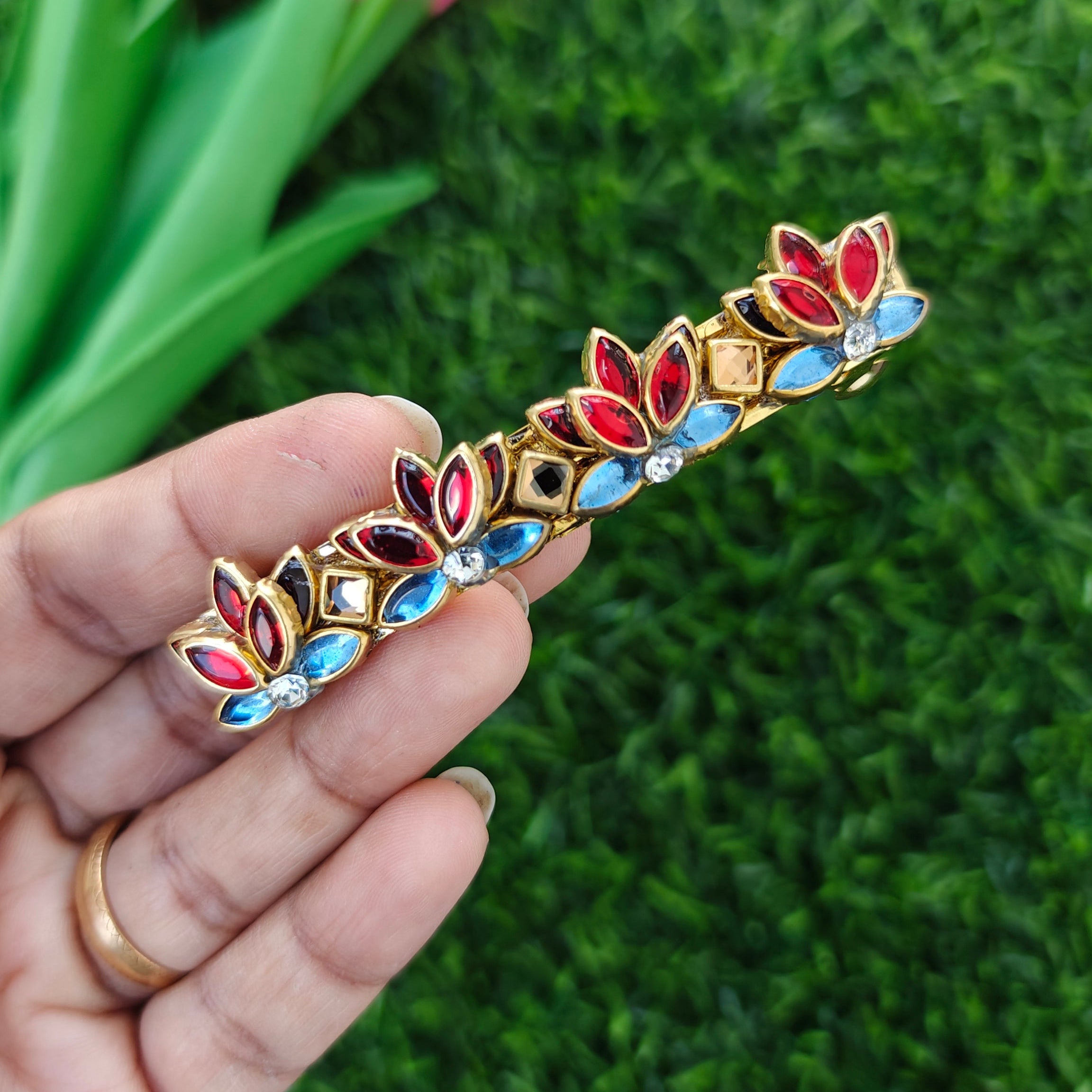 Handcrafted Kundan Hair clip