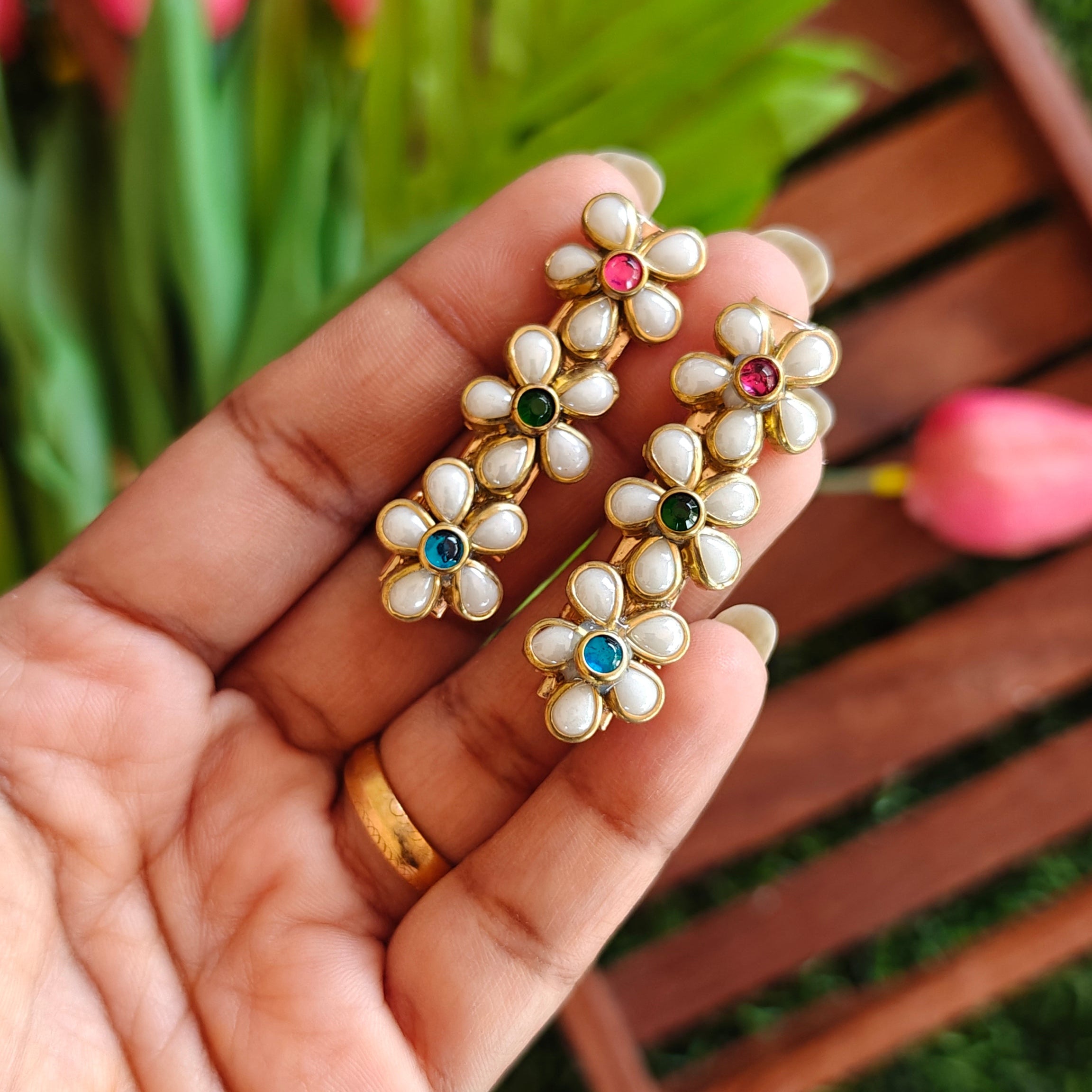 Traditional Floral Kids Hair Clips