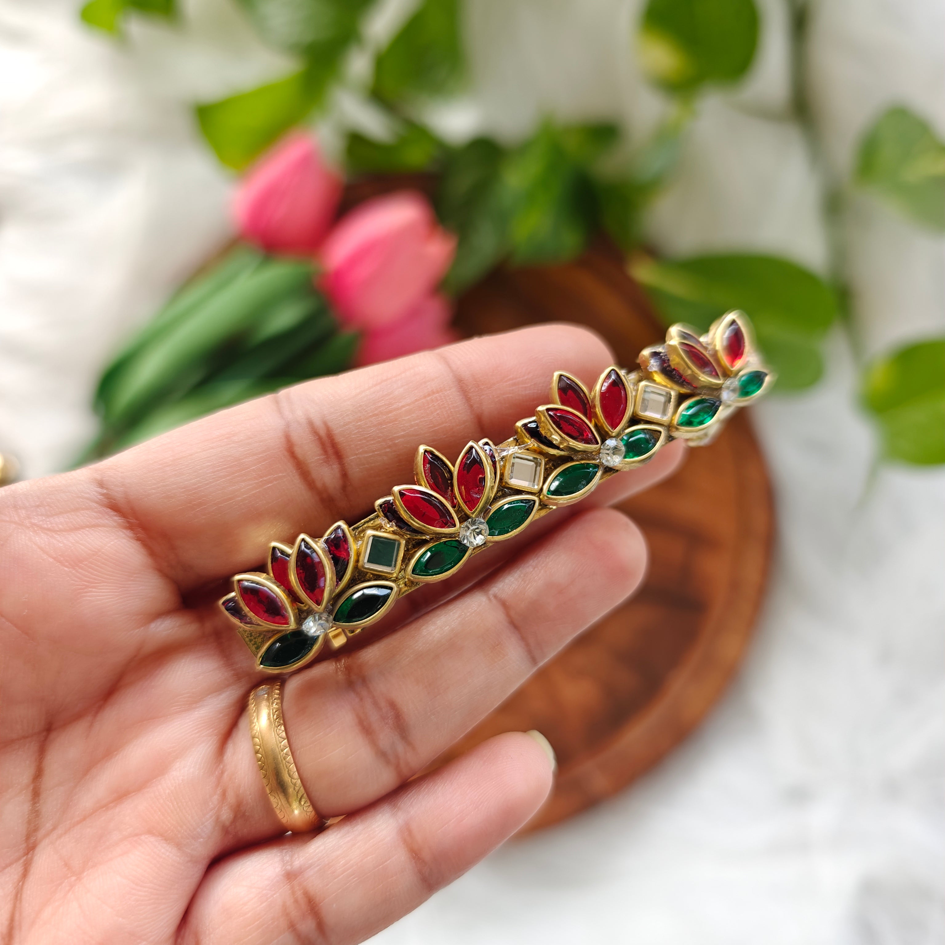 Handcrafted Kundan Hair clip
