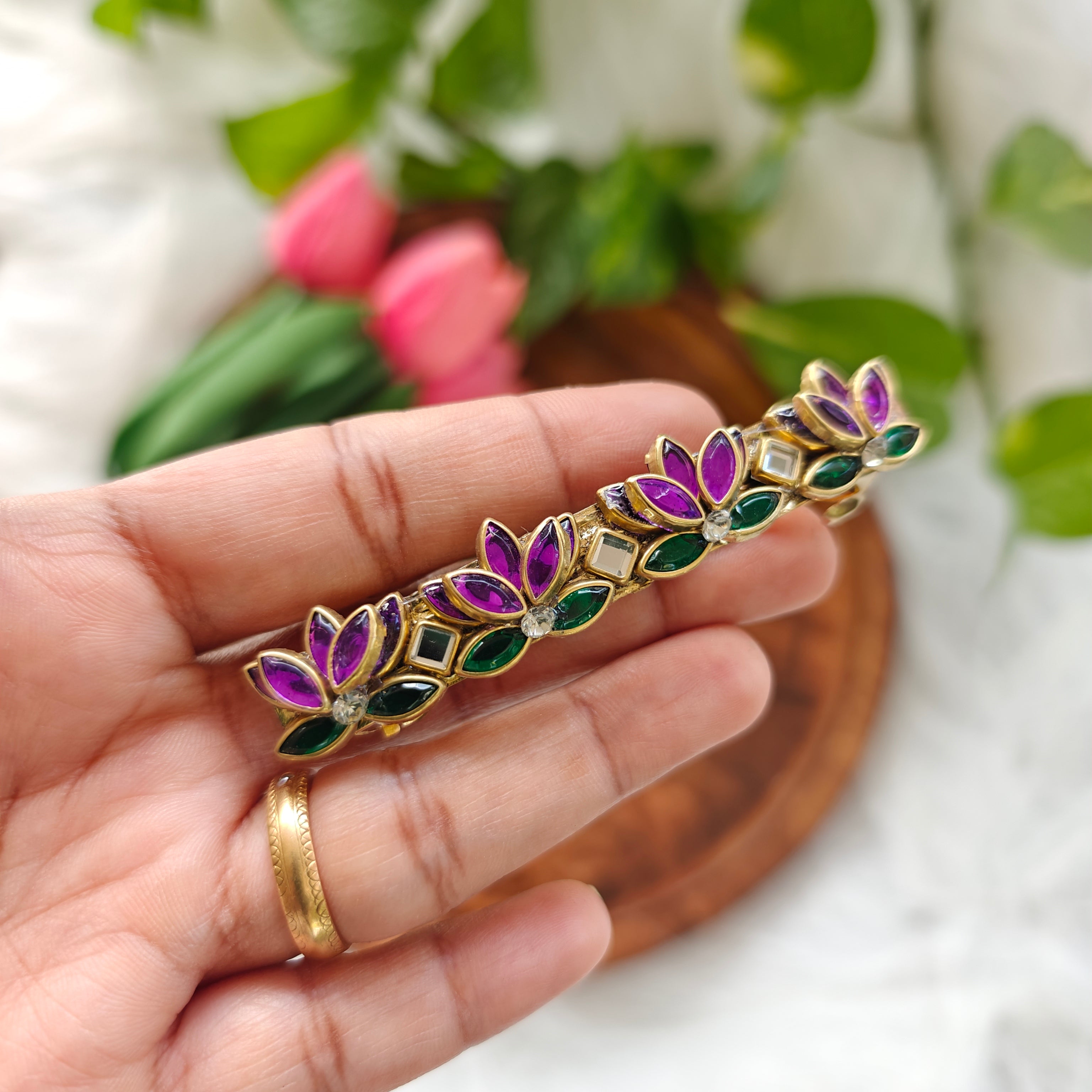 Handcrafted Kundan Hair clip