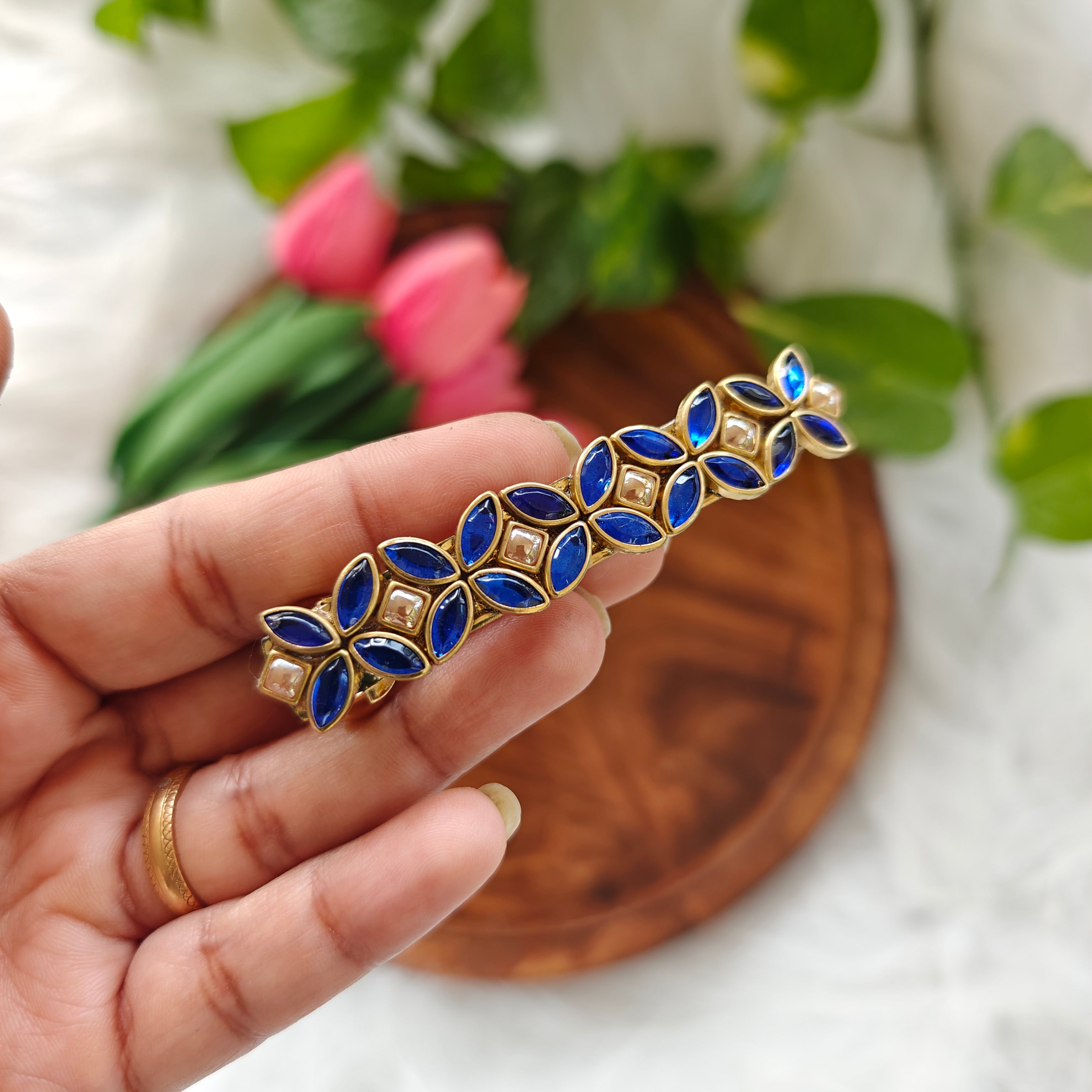 Handcrafted Kundan Hair clip