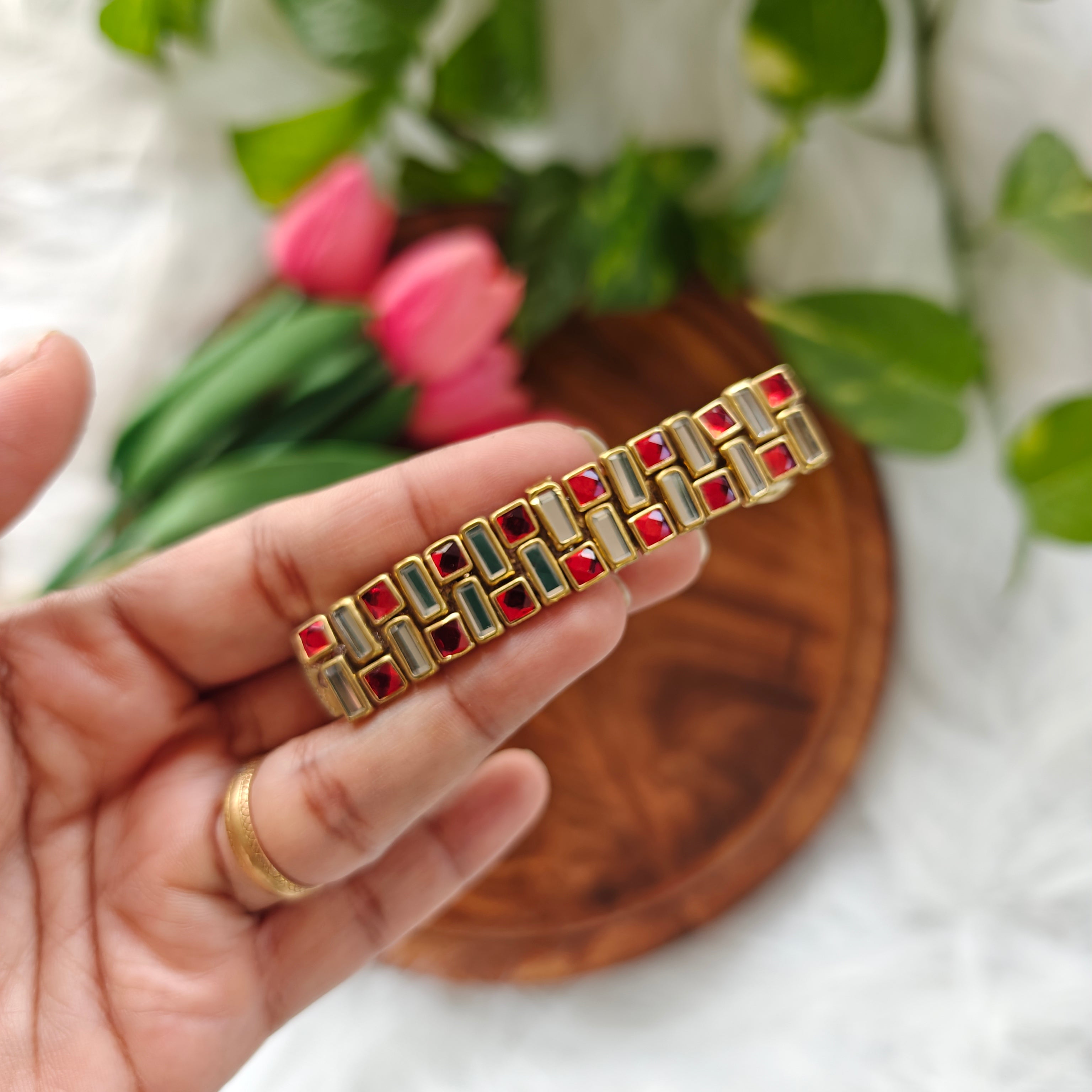 Handcrafted Kundan Hair clip