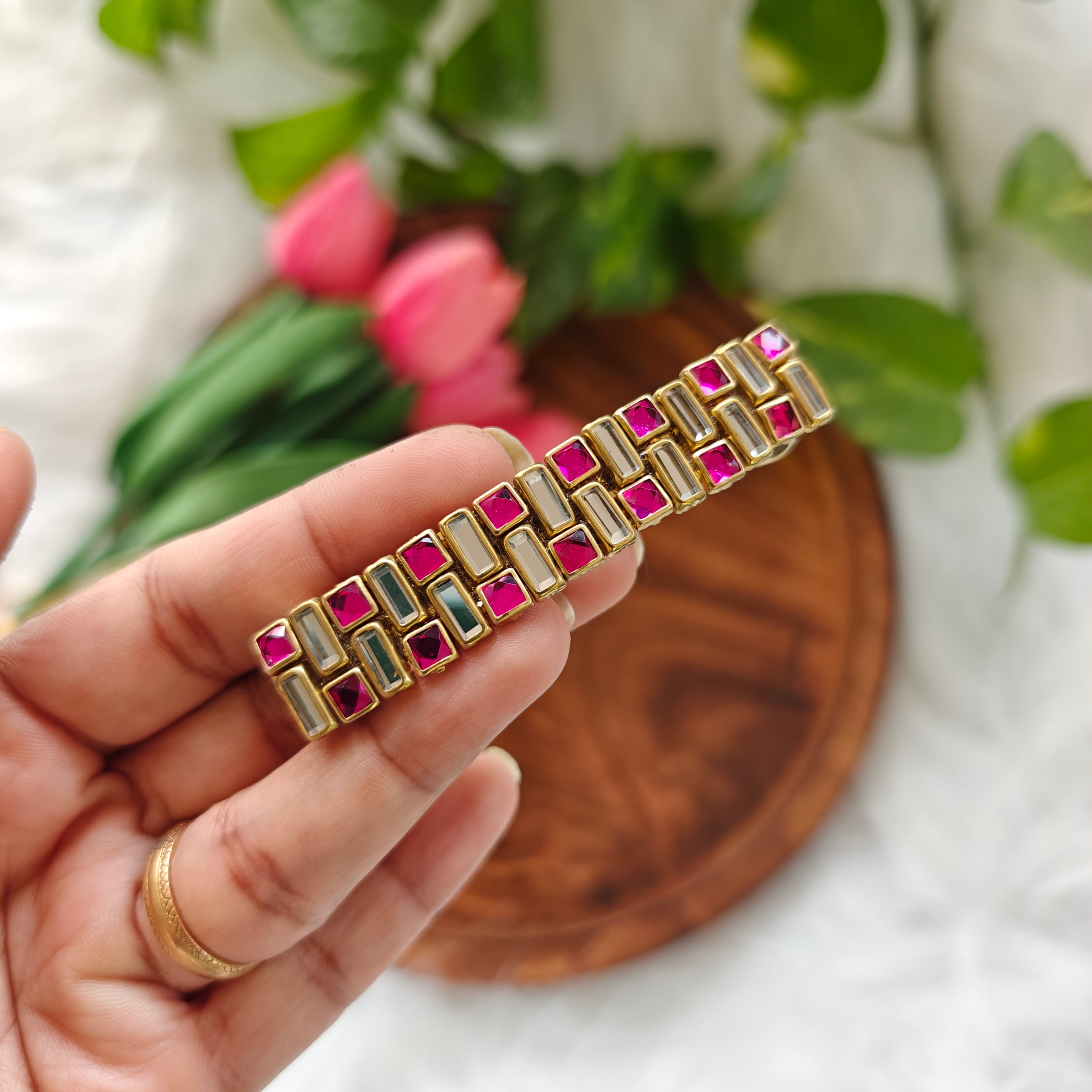 Handcrafted Kundan Hair clip