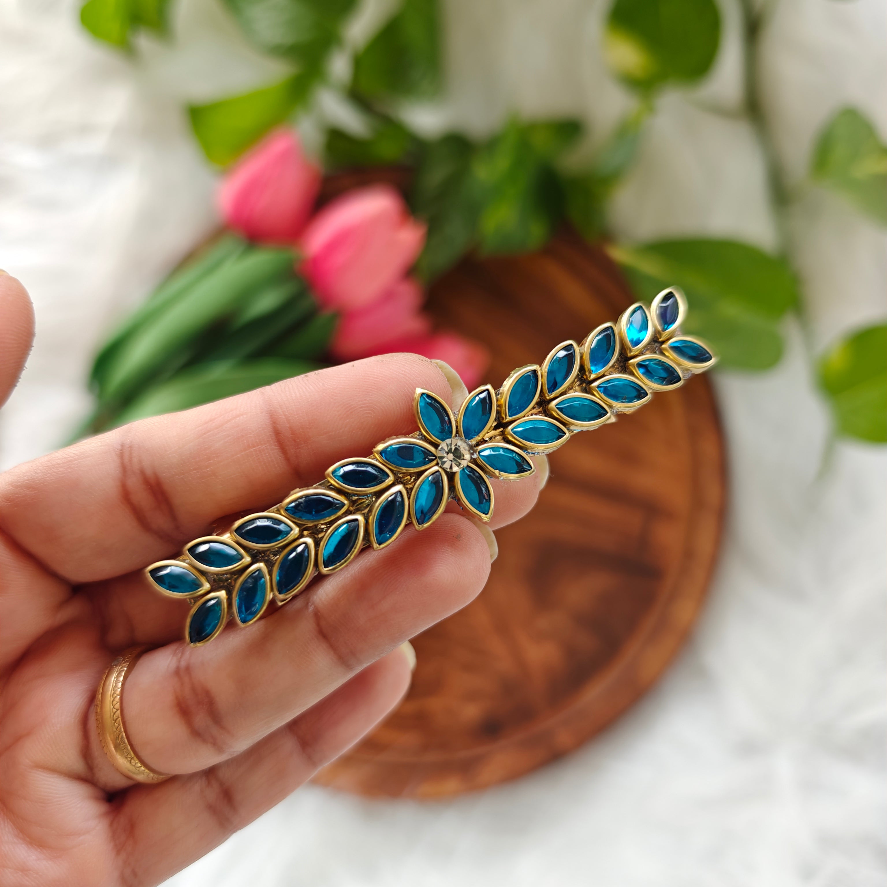 Handcrafted Kundan Hair clip