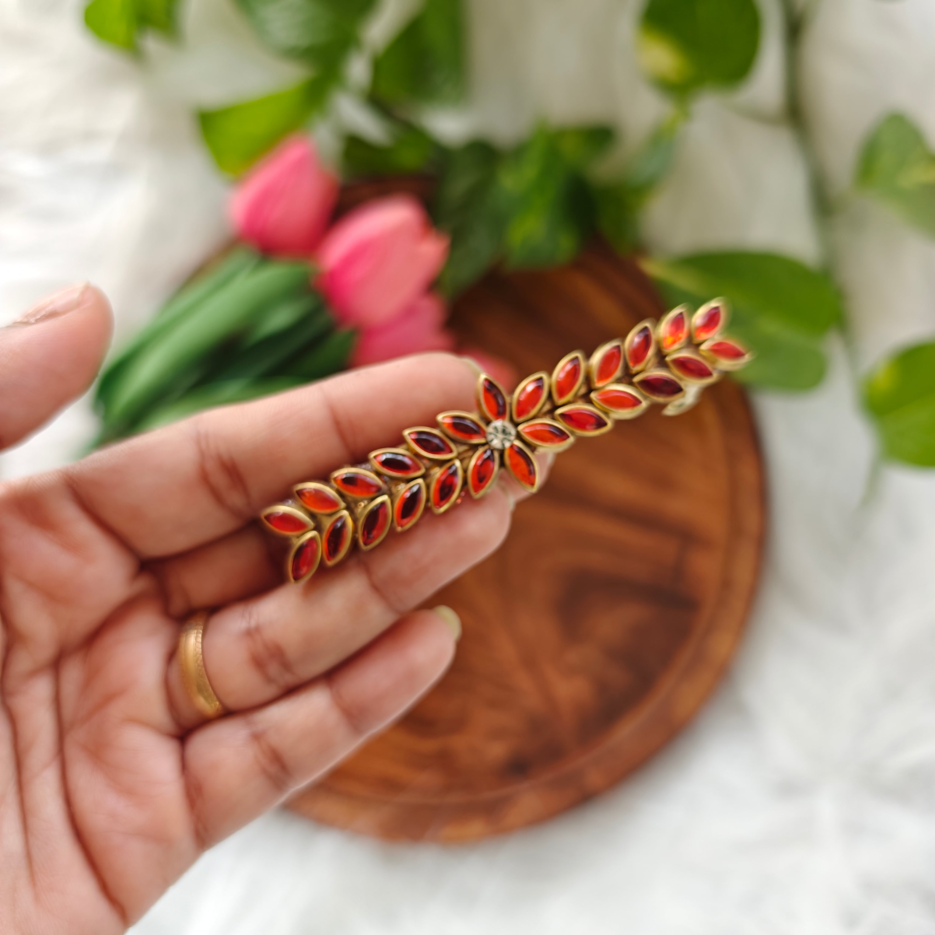 Handcrafted Kundan Hair clip