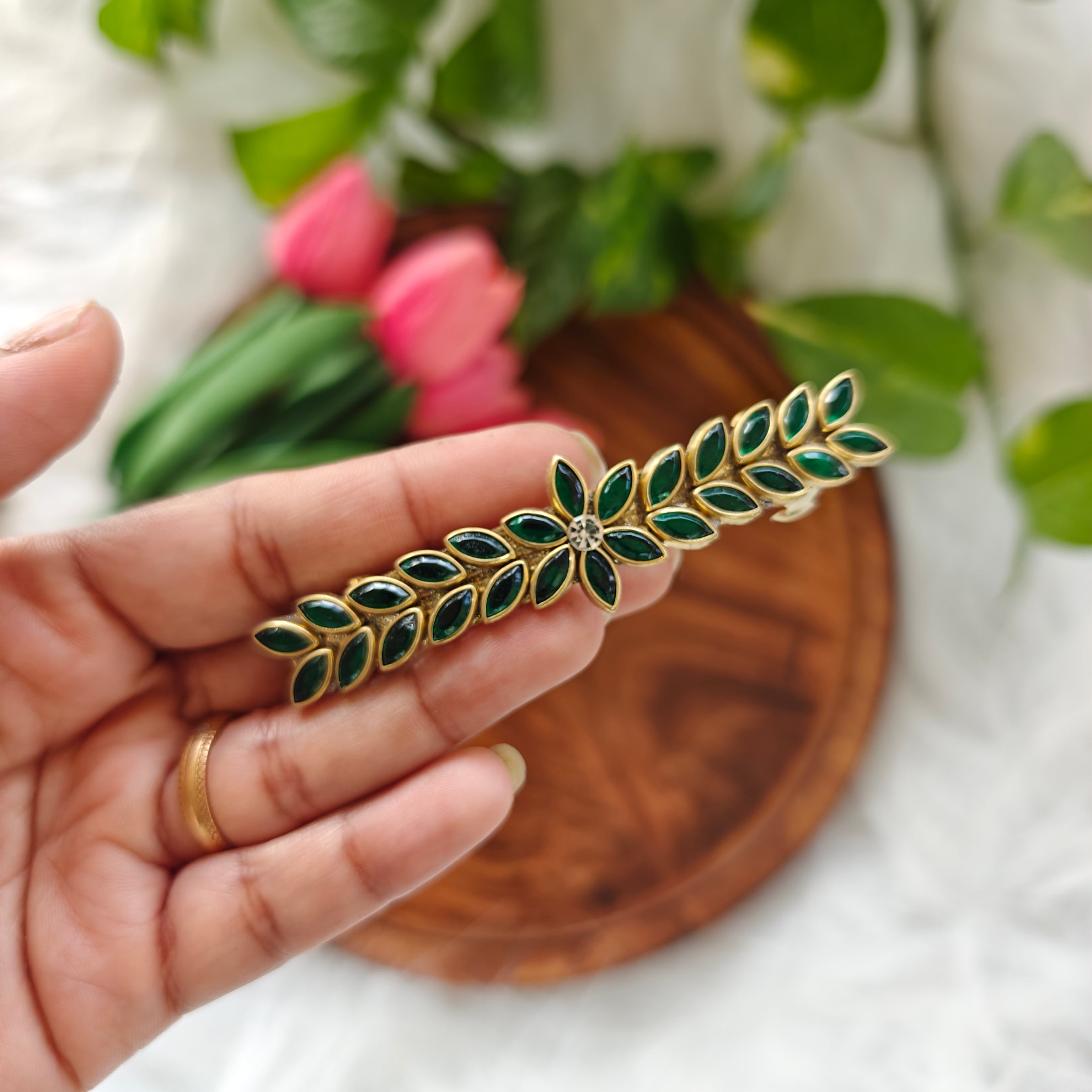 Handcrafted Kundan Hair clip