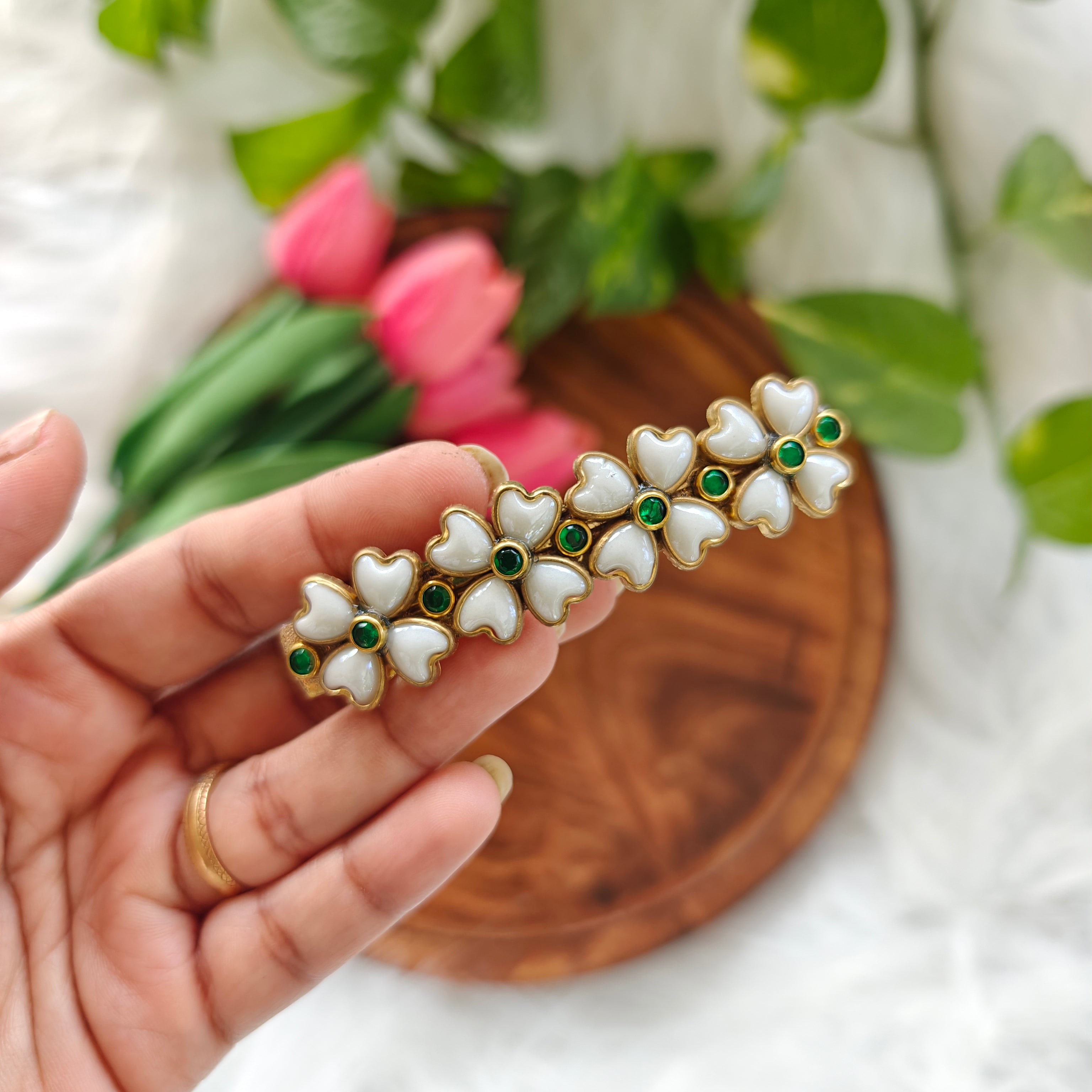 Handcrafted Kundan Hair clip