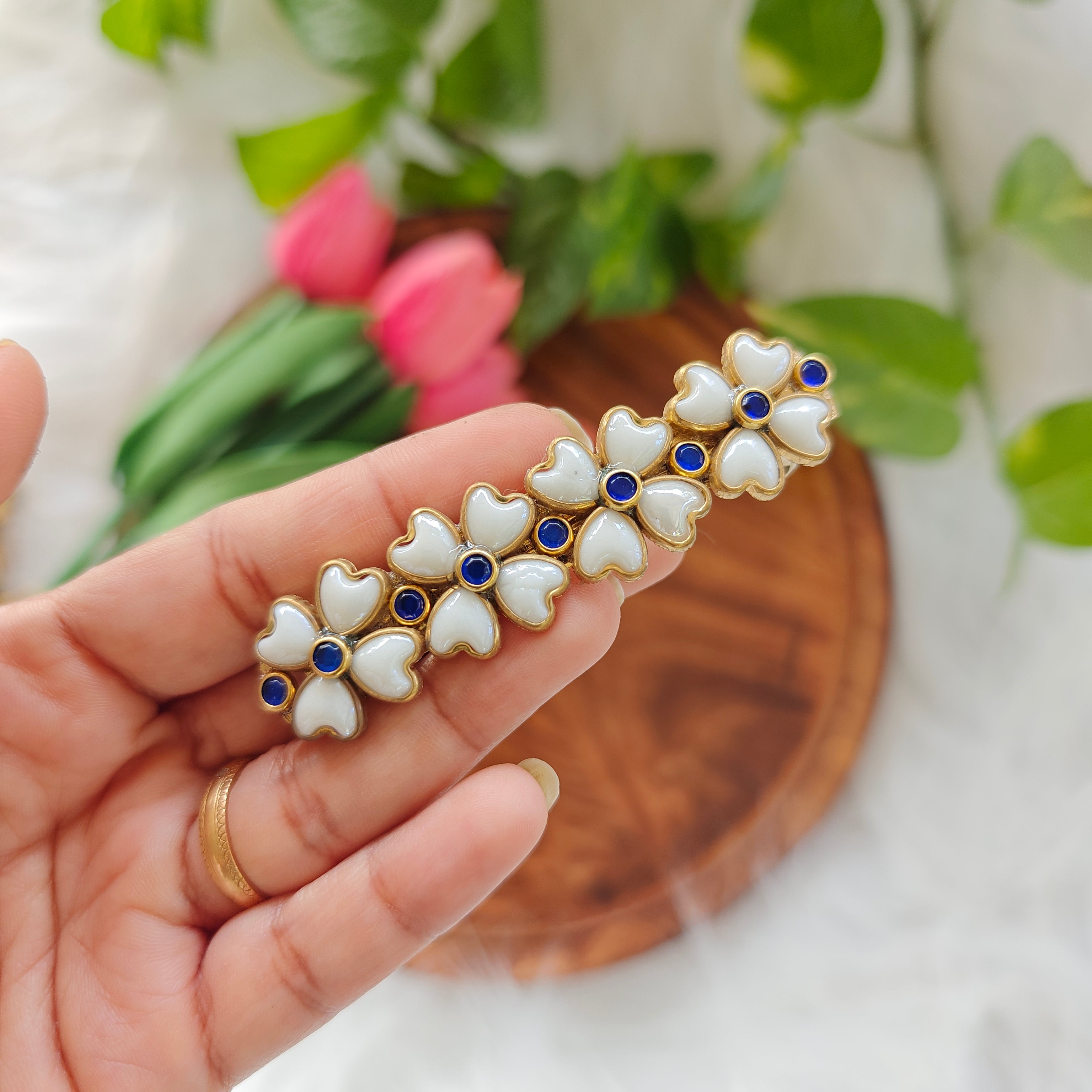 Handcrafted Kundan Hair clip