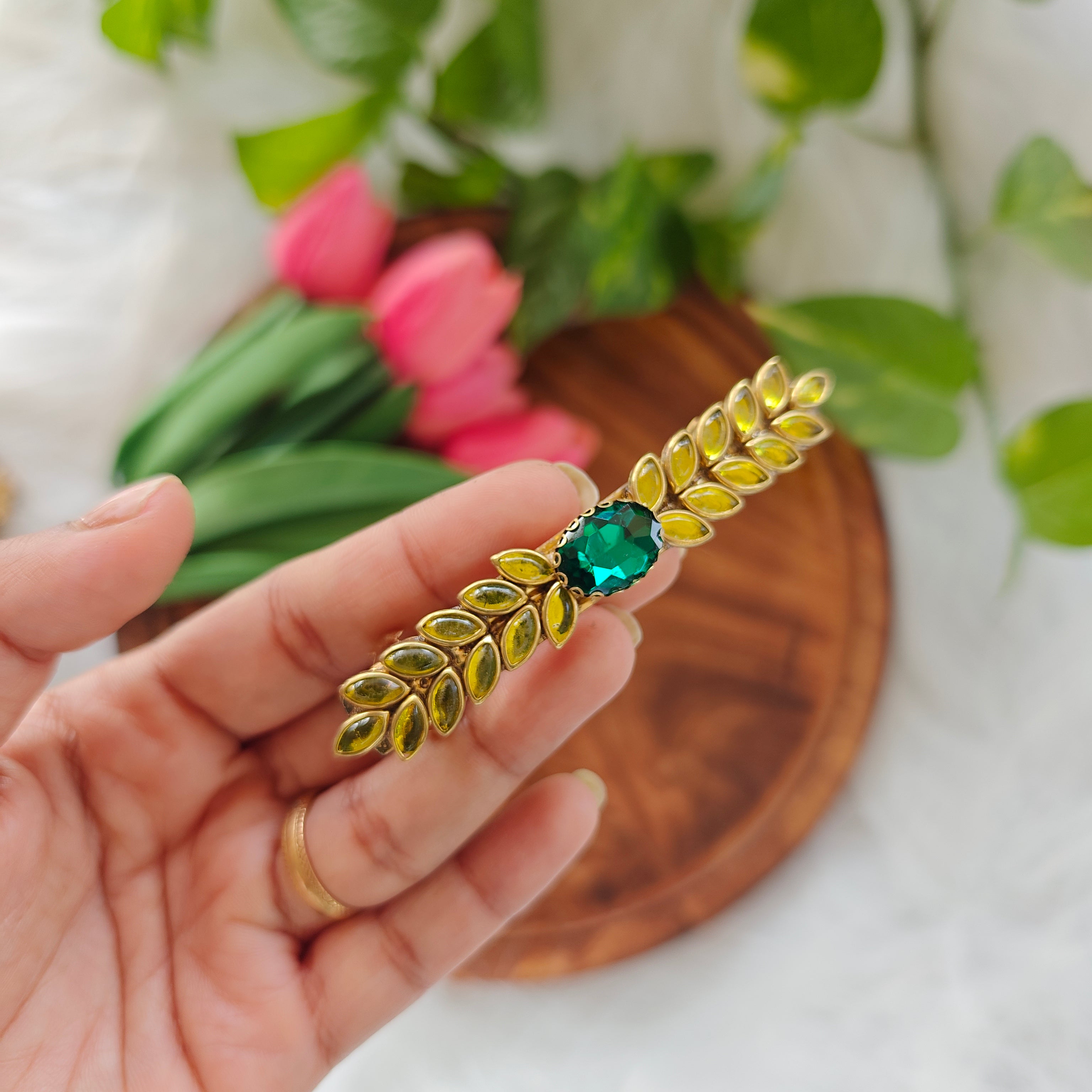 Handcrafted Kundan Hair clip