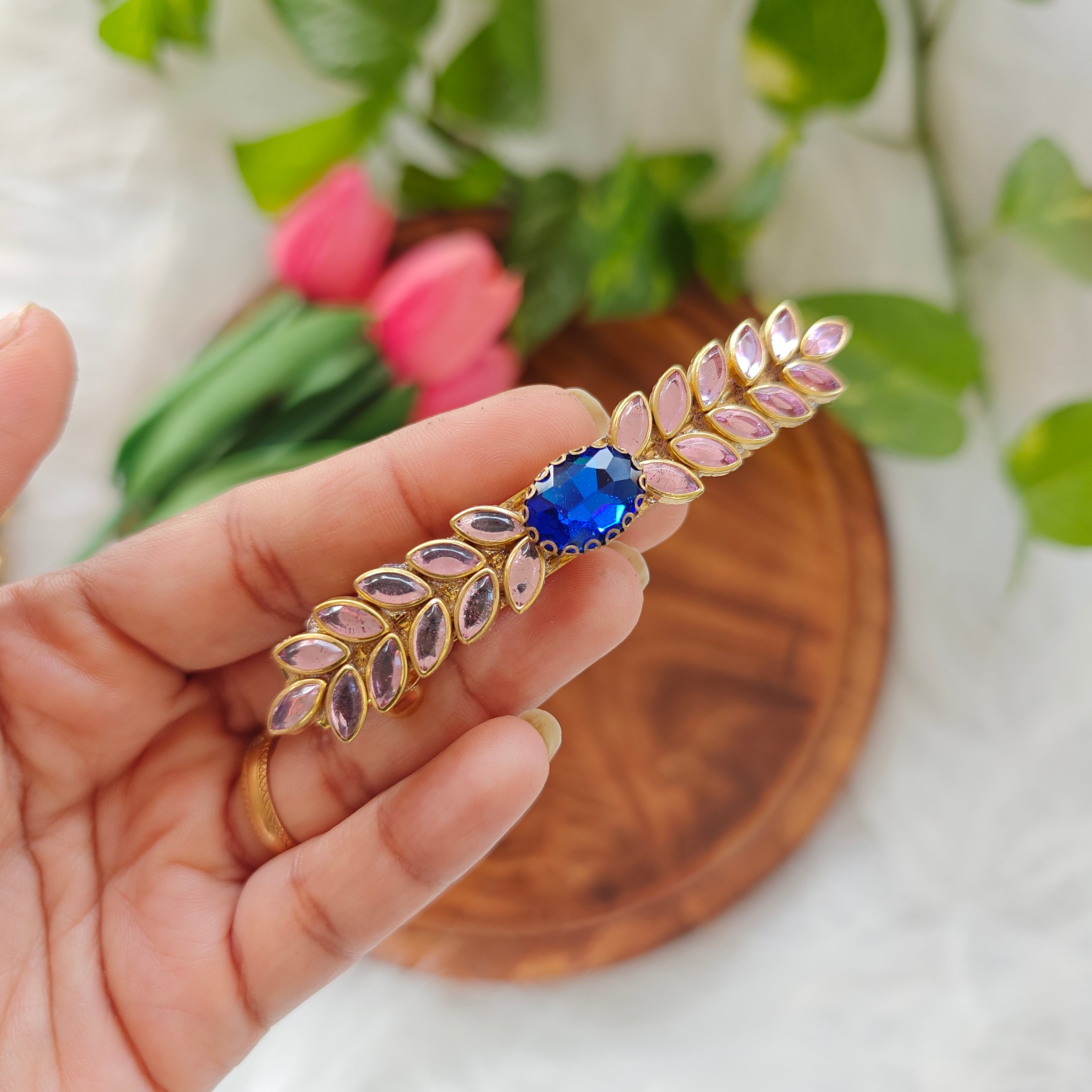 Handcrafted Kundan Hair clip