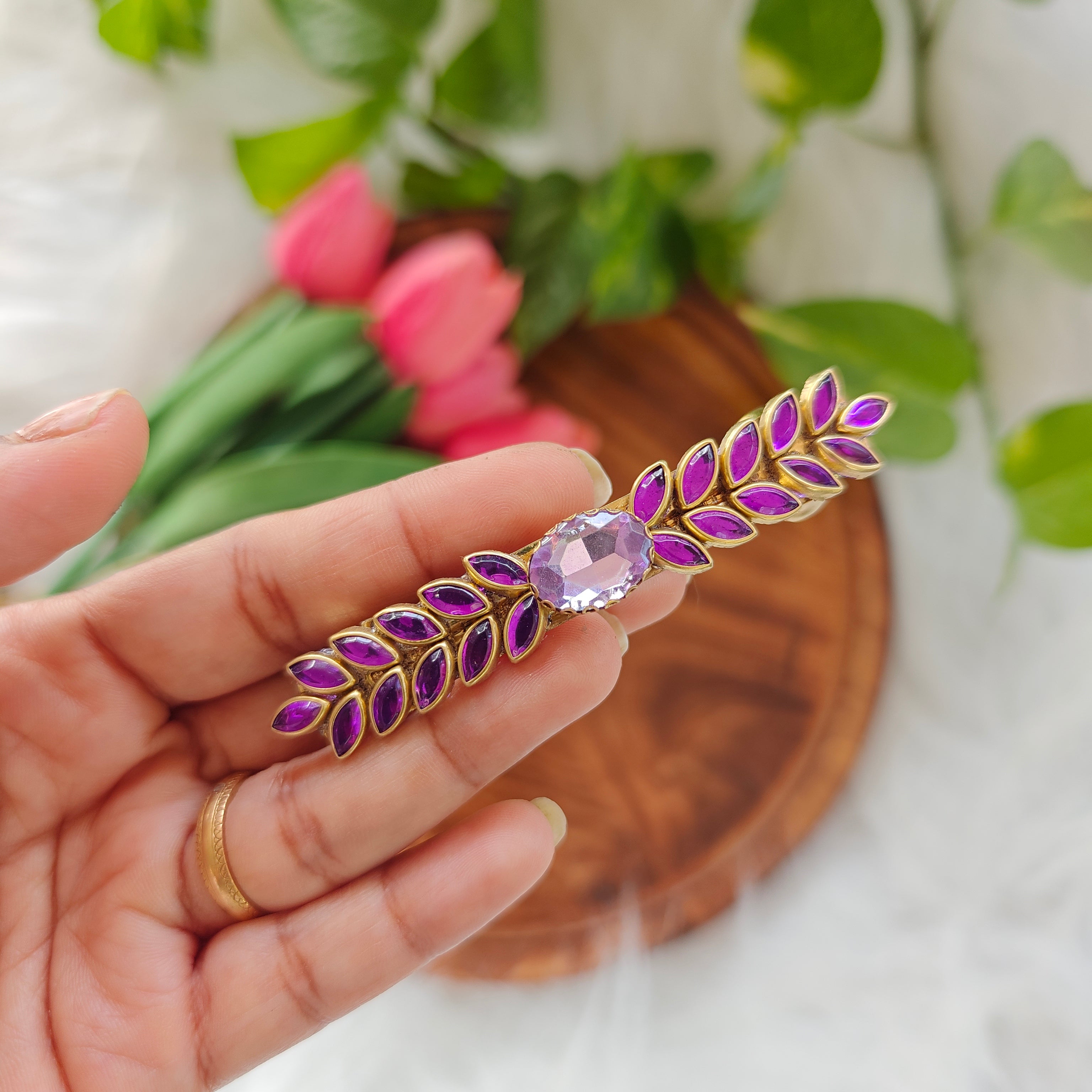 Handcrafted Kundan Hair clip