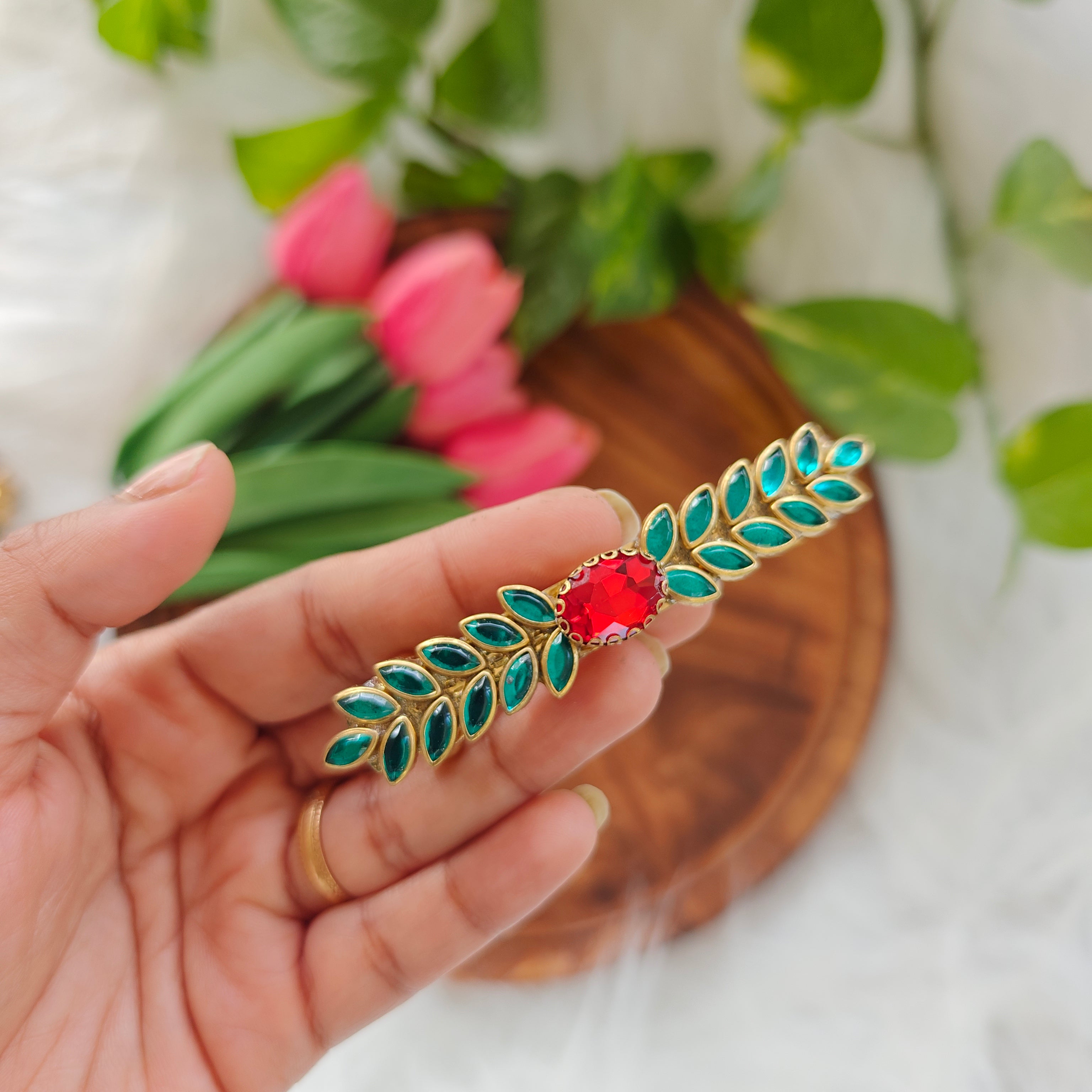 Handcrafted Kundan Hair clip