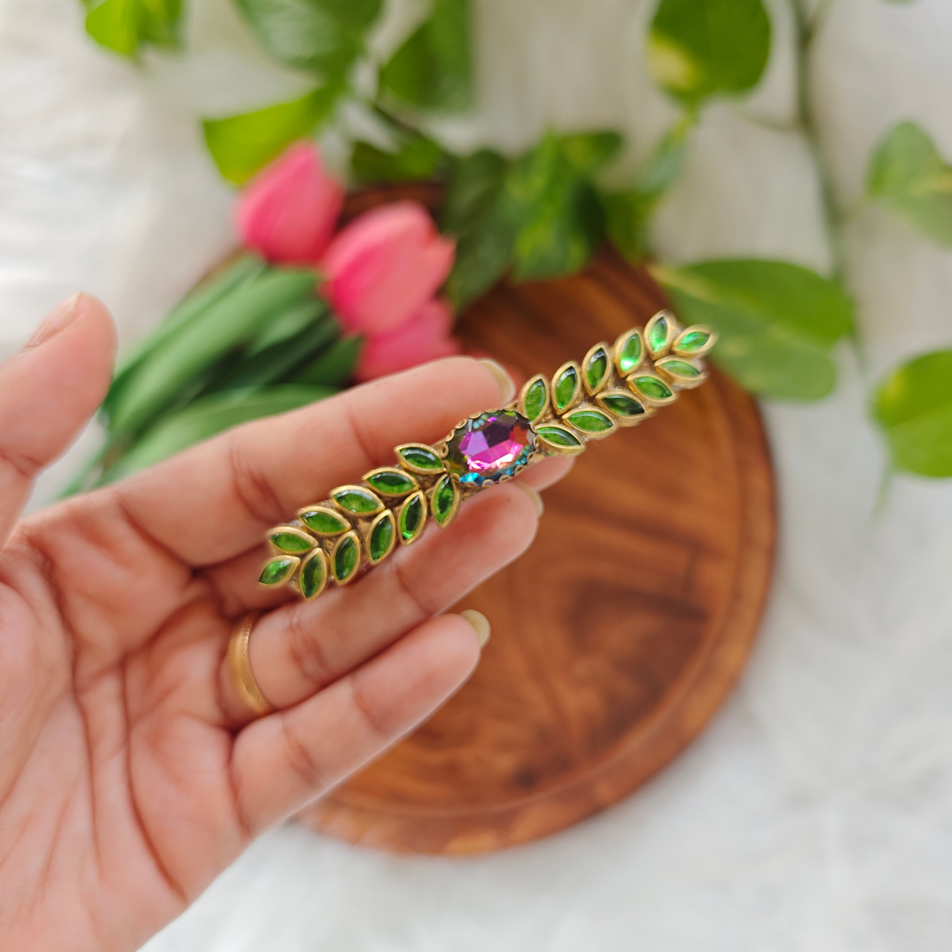 Handcrafted Kundan Hair clip