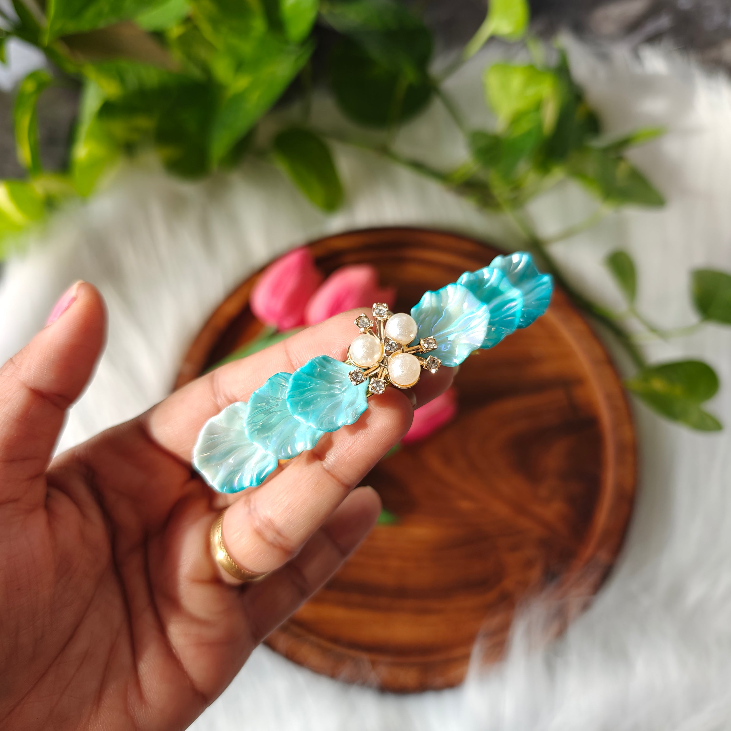 Handcrafted Kundan Hair clip