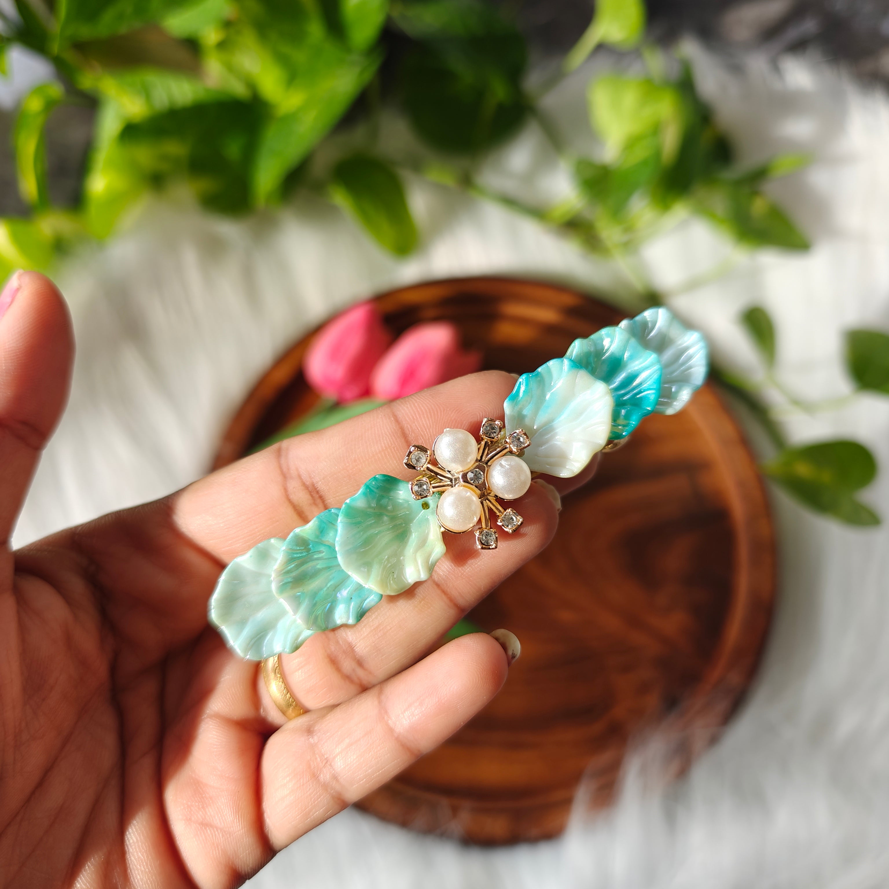 Handcrafted Kundan Hair clip