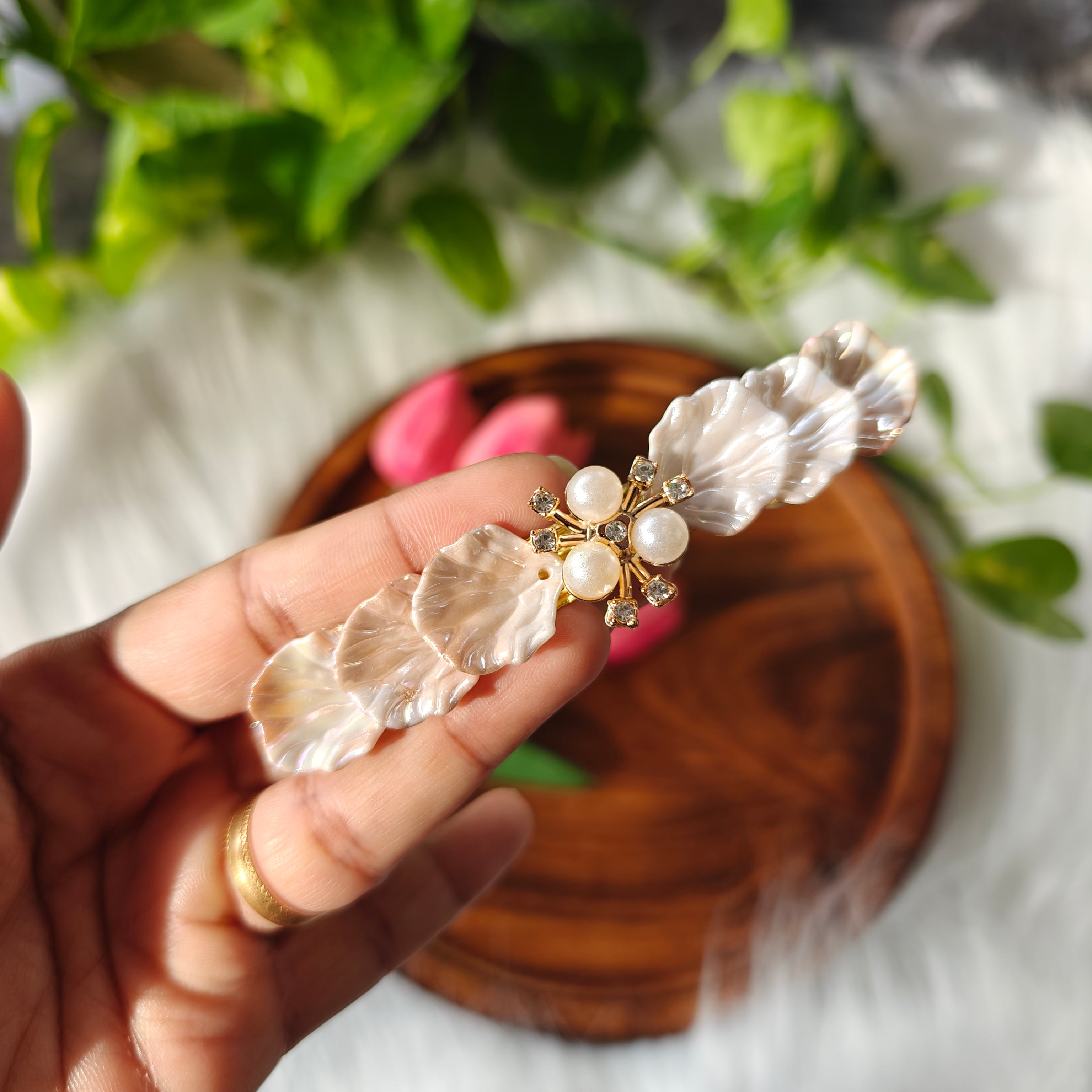 Handcrafted Kundan Hair clip