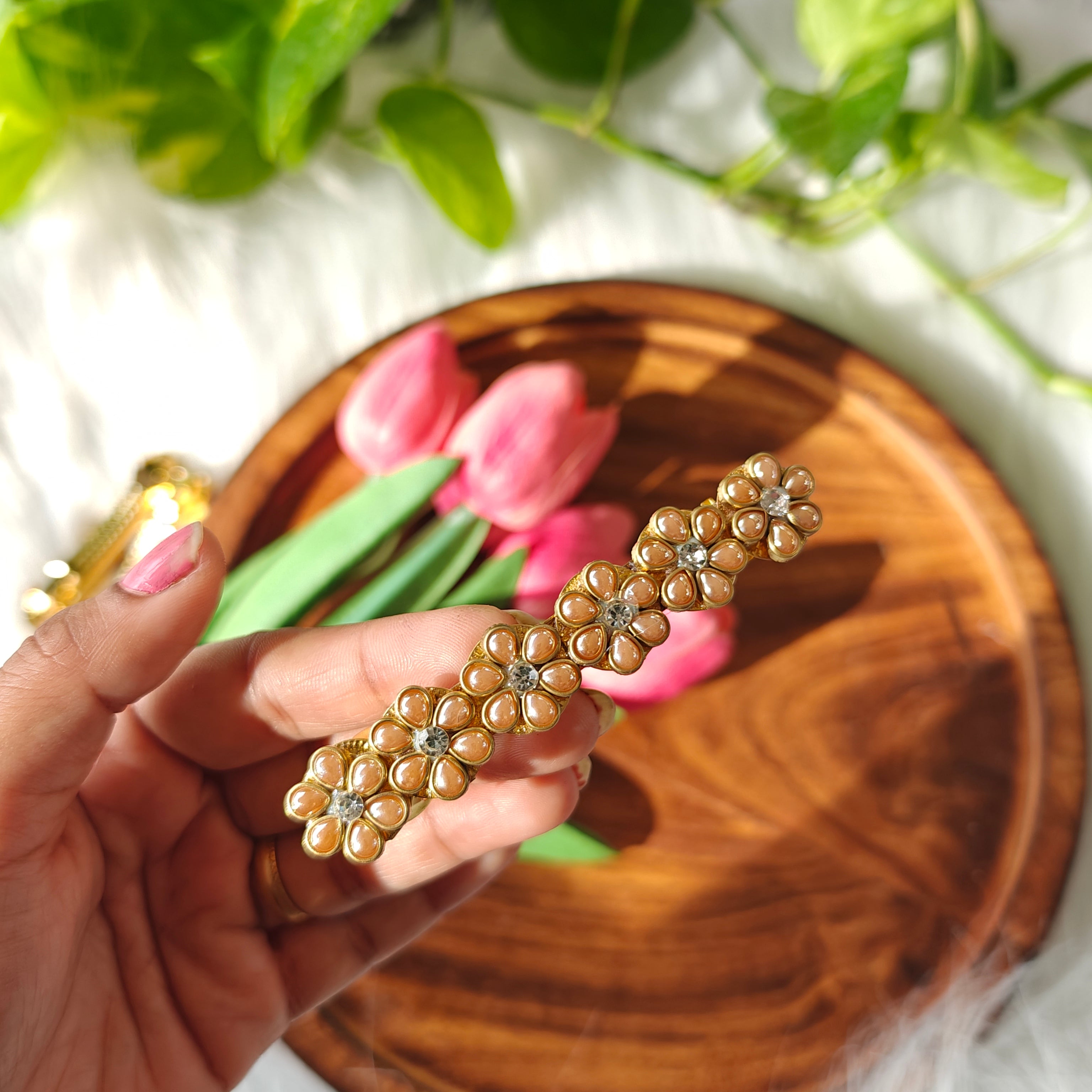 Handcrafted Kundan Hair clip