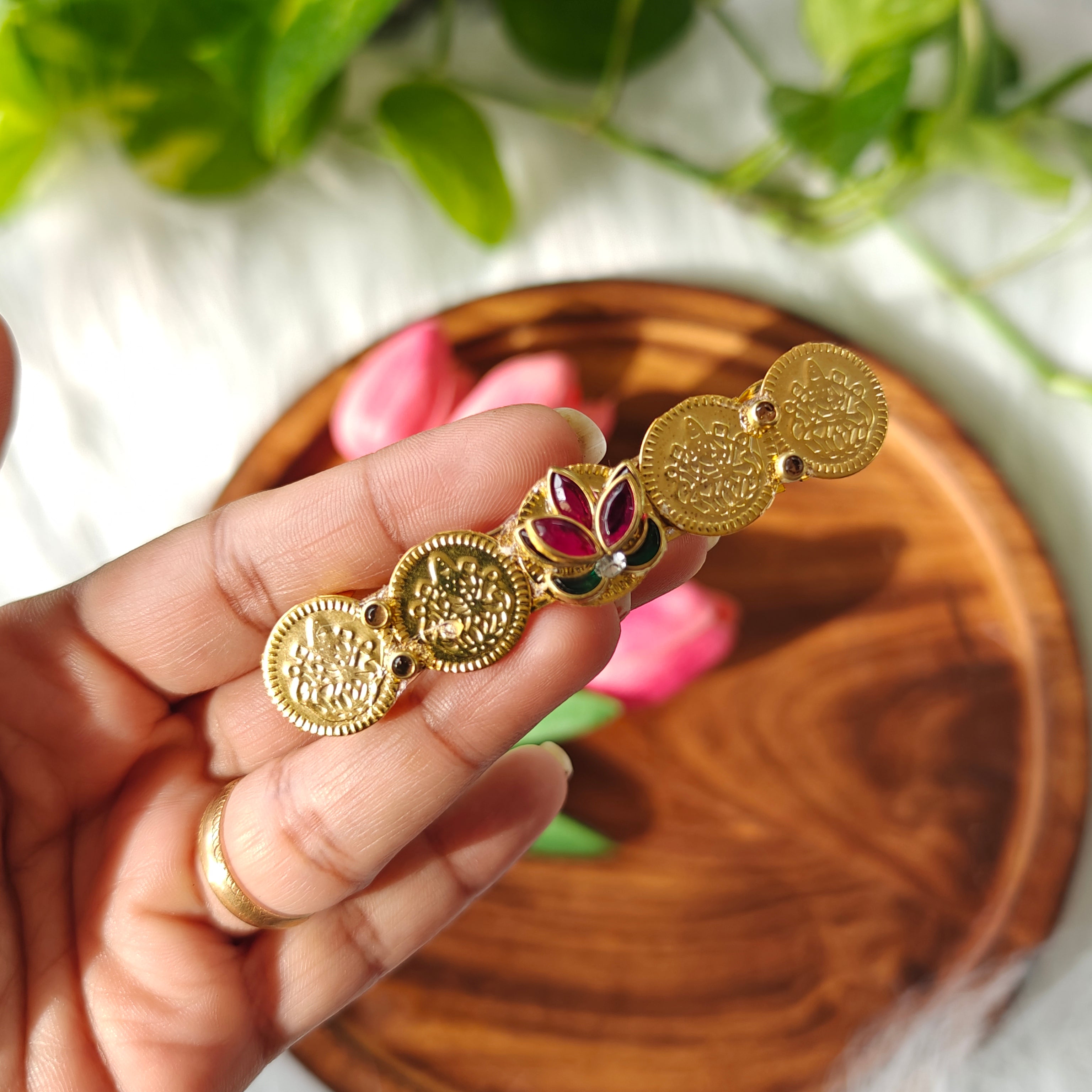Handcrafted Kundan Hair clip
