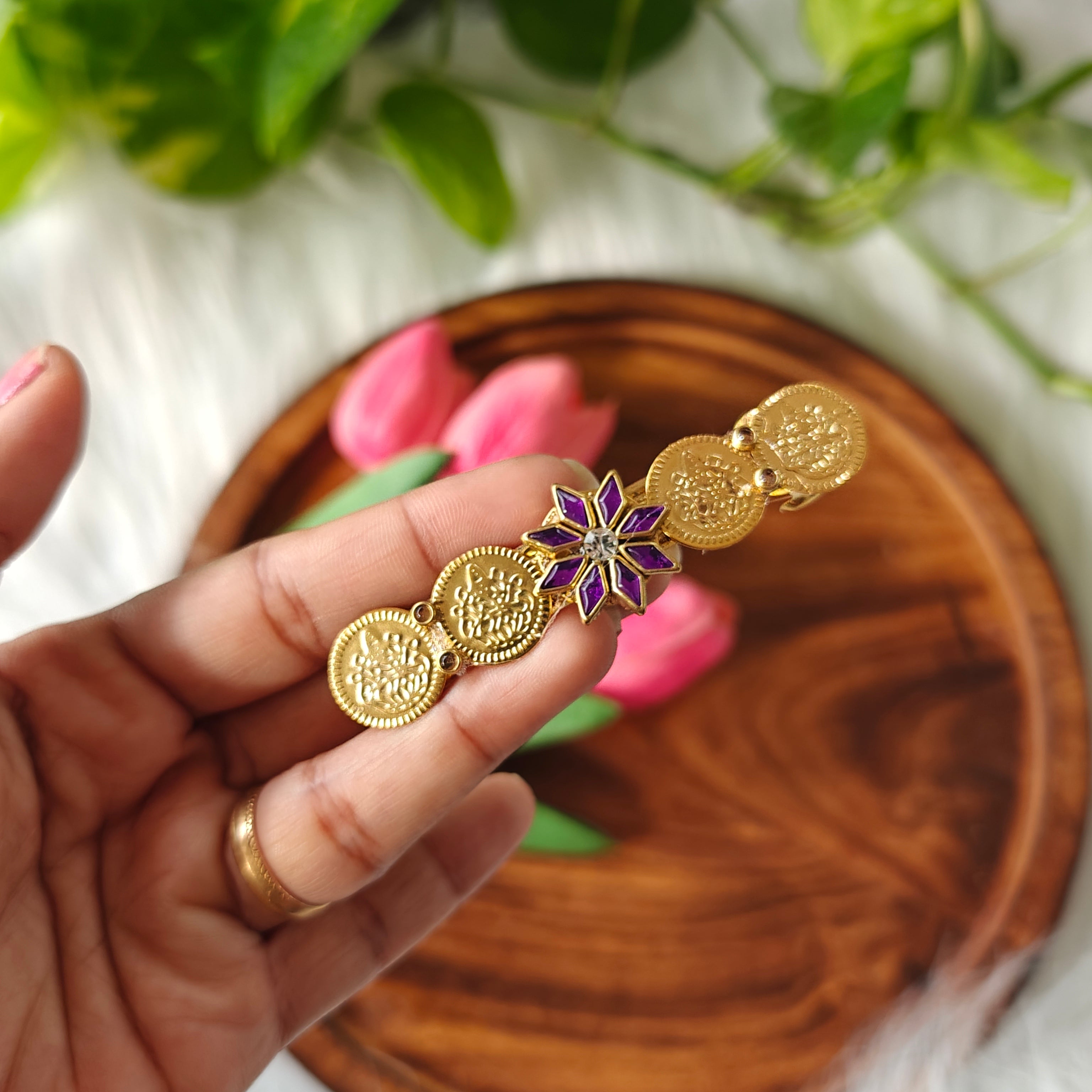 Handcrafted Kundan Hair clip