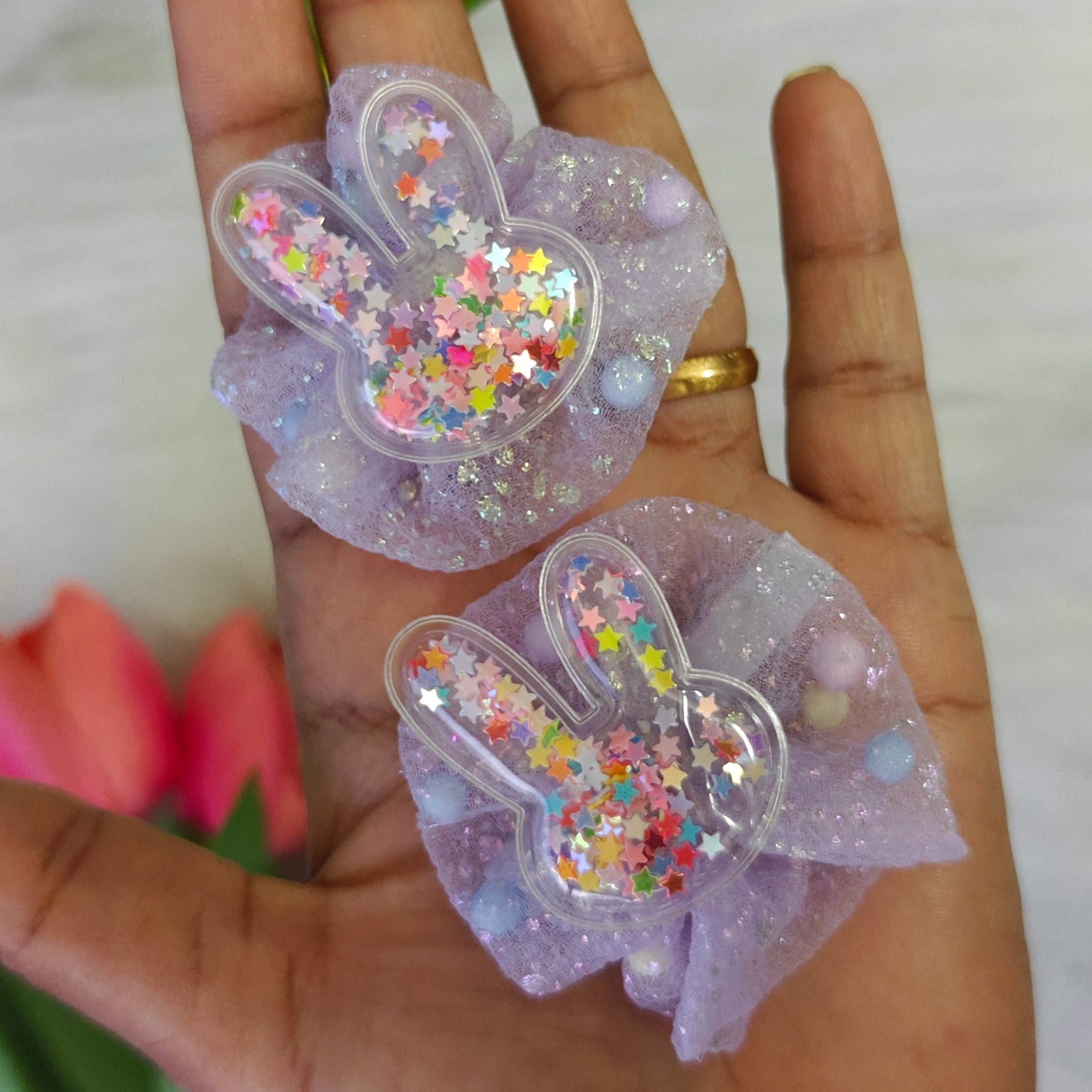 Cute Bunny Glitter Clip
