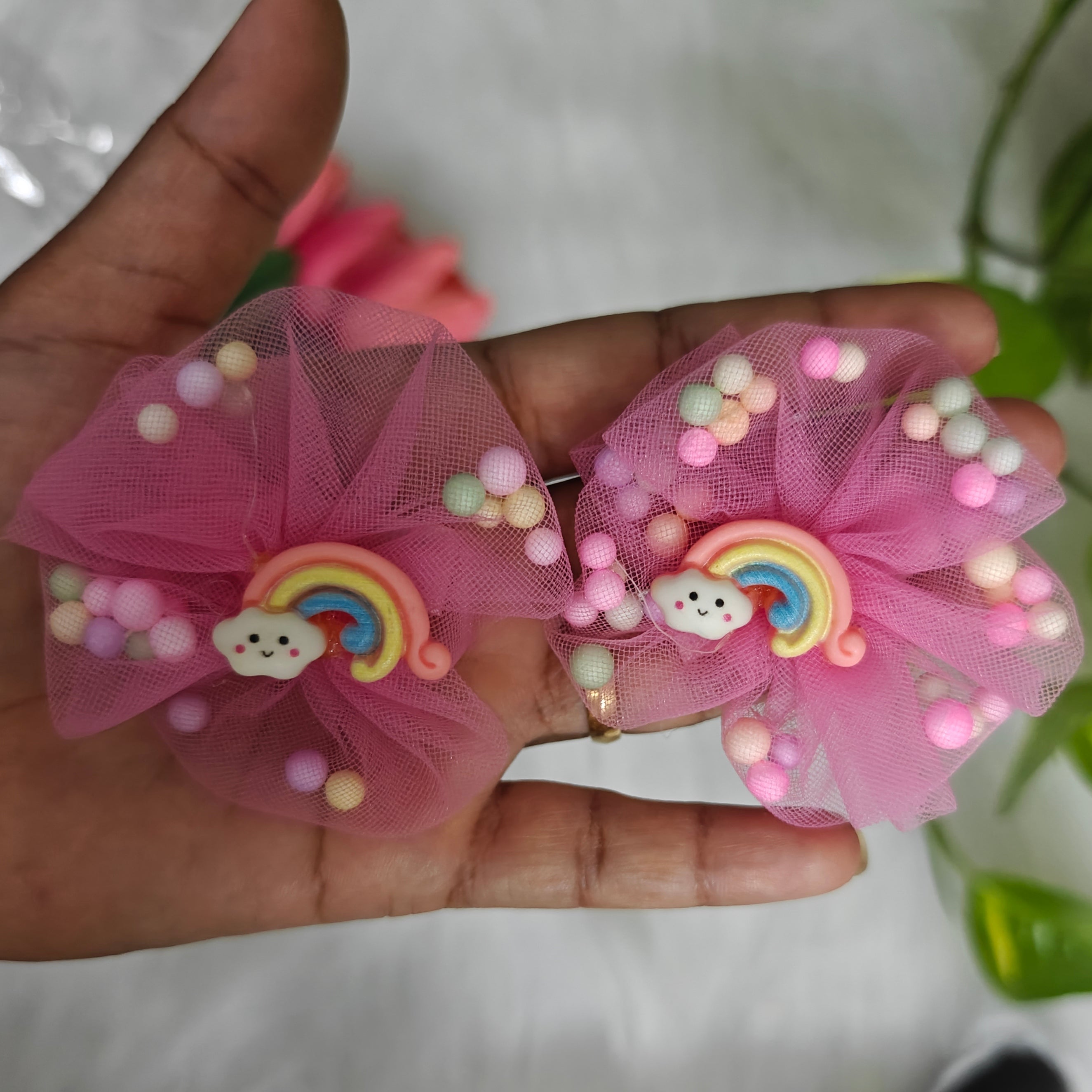 Rainbow Net Hair Clip