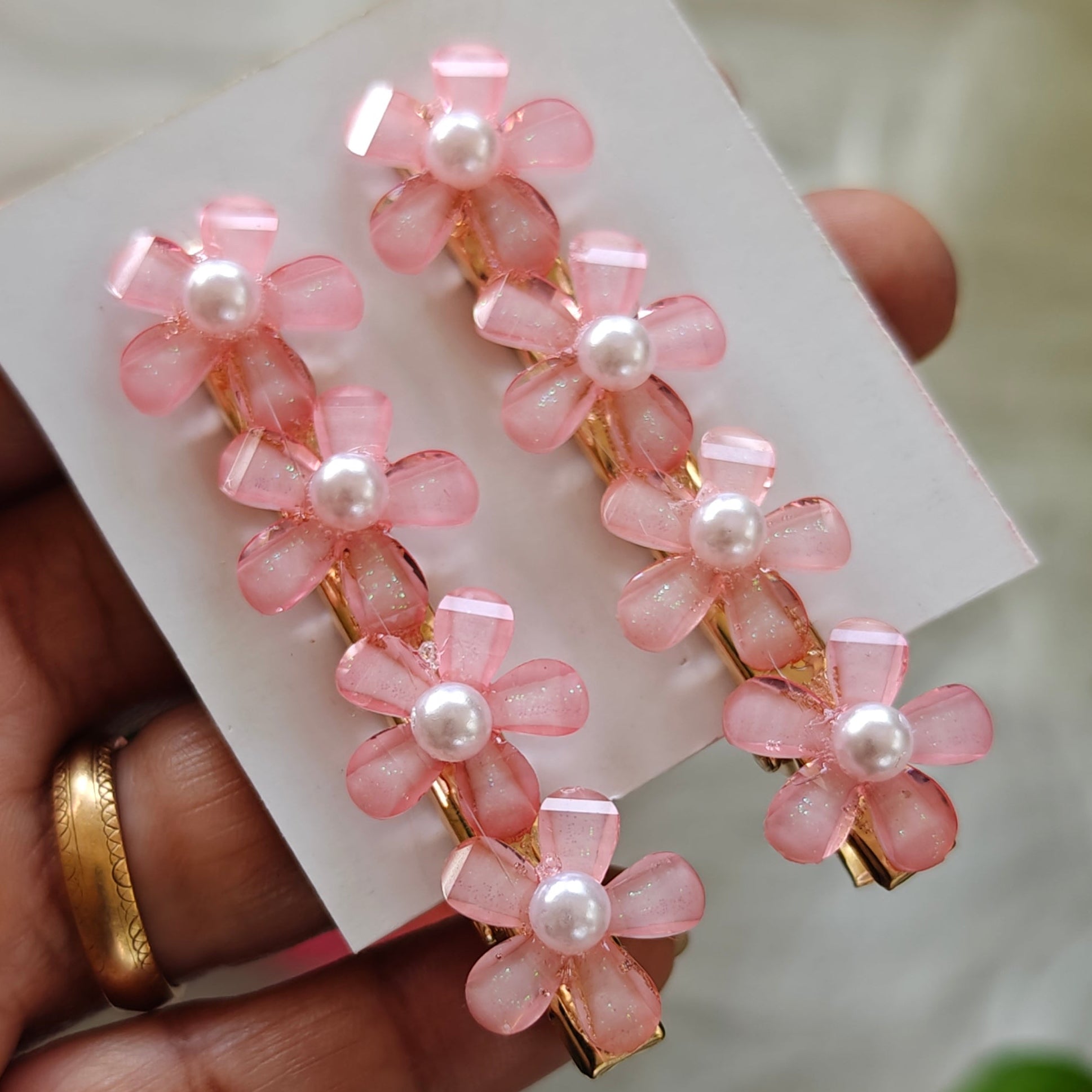 Crystal Flower Hair Clip