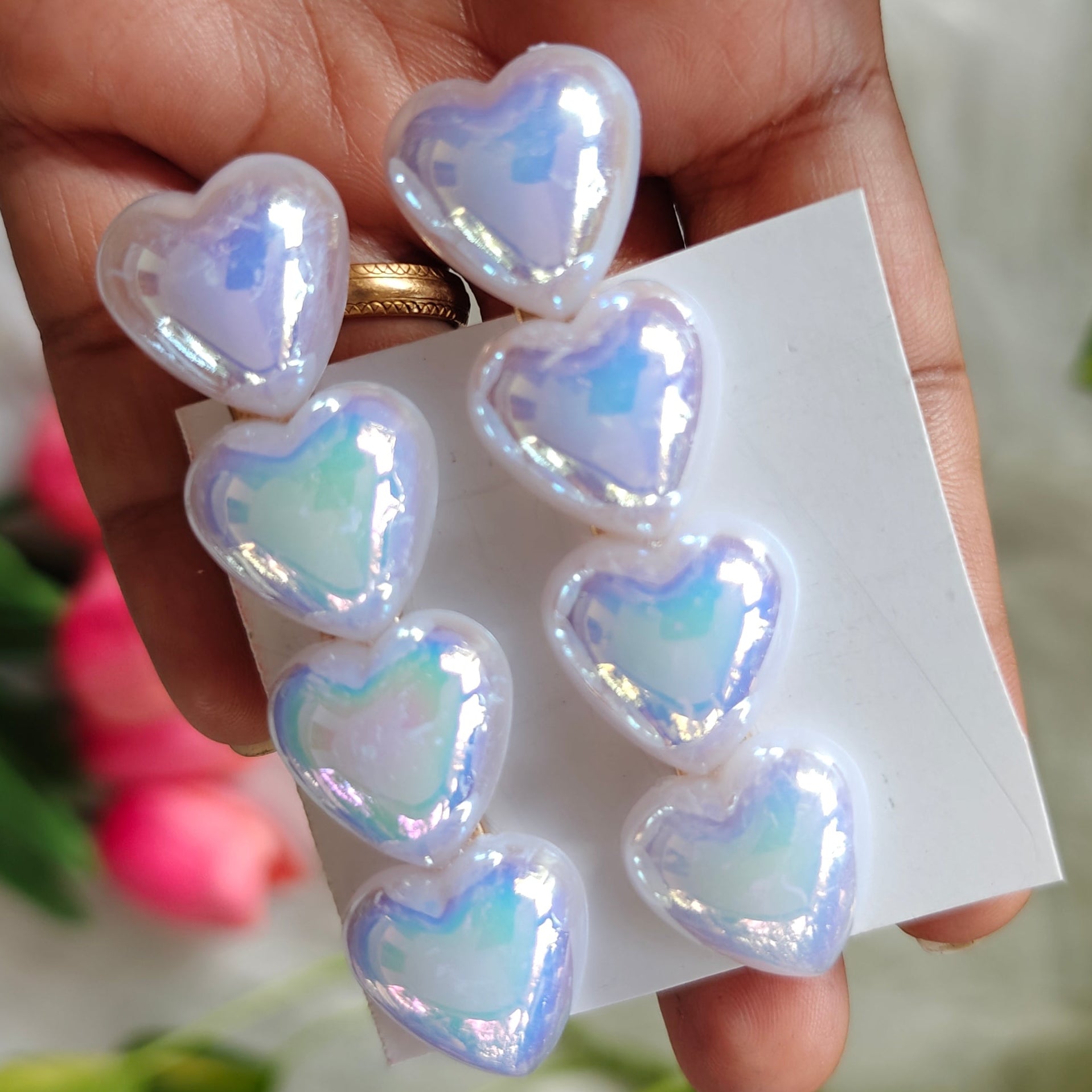 Cute Resin Heart Clips