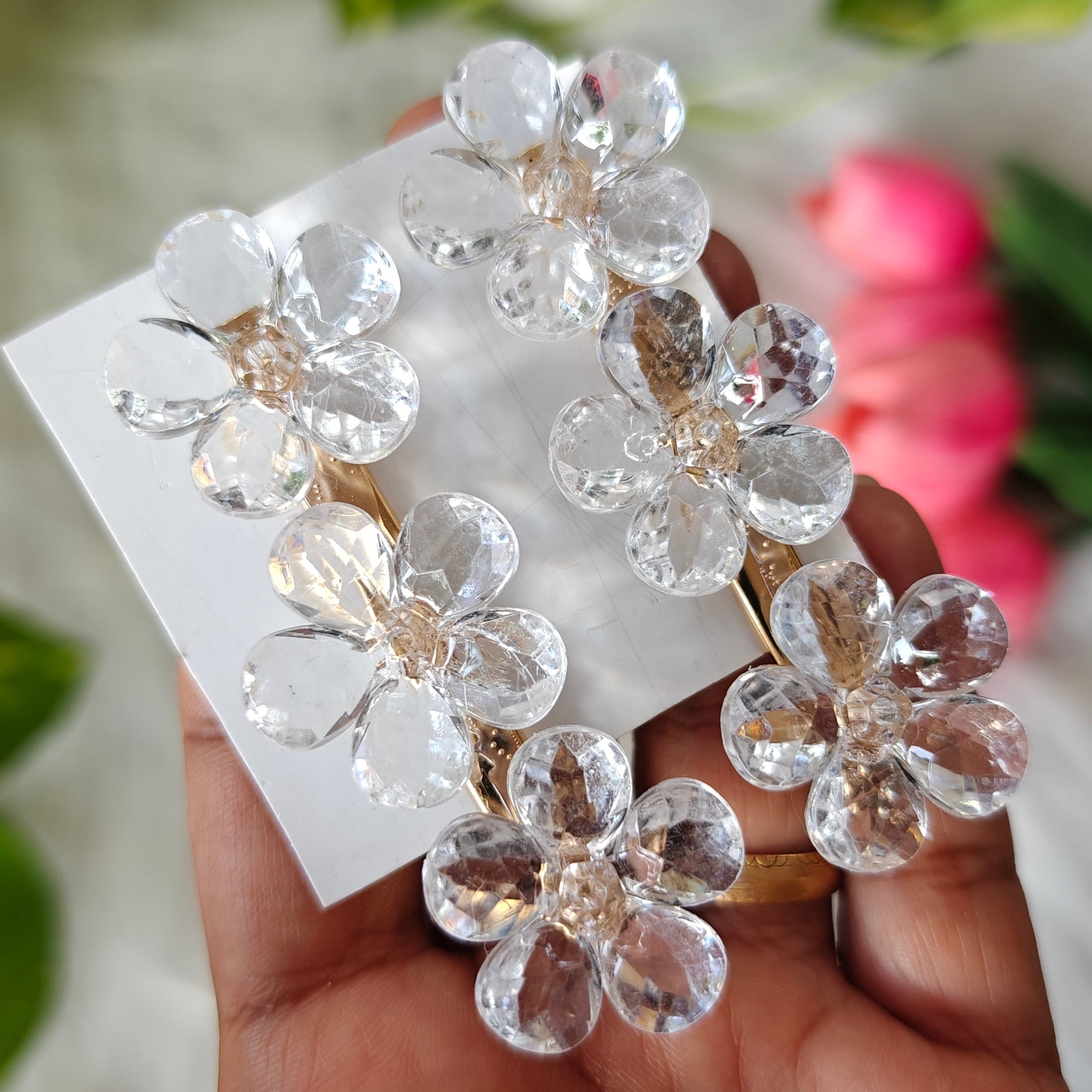 Crystal Flower Hair Clip