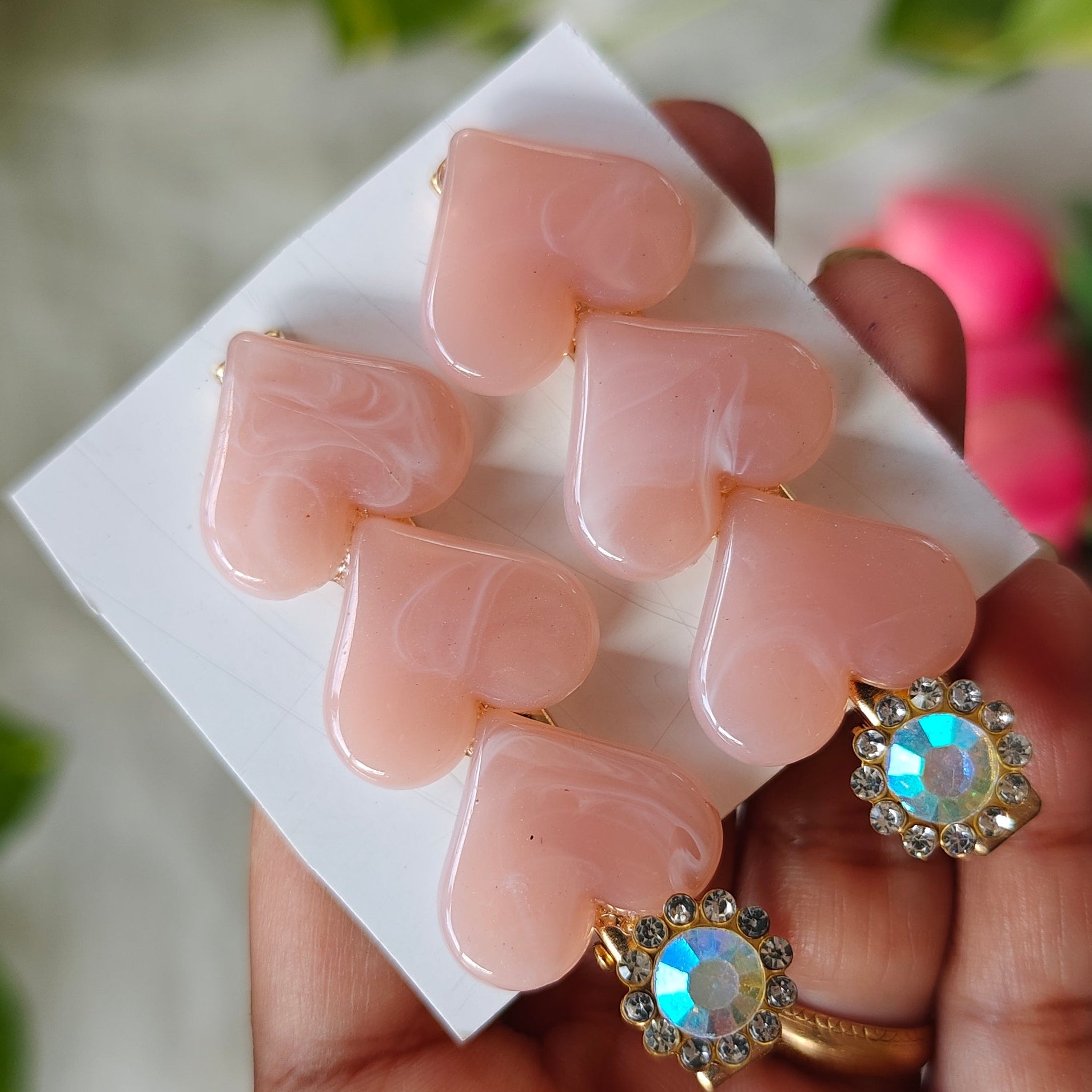 Cute Resin Heart Clips