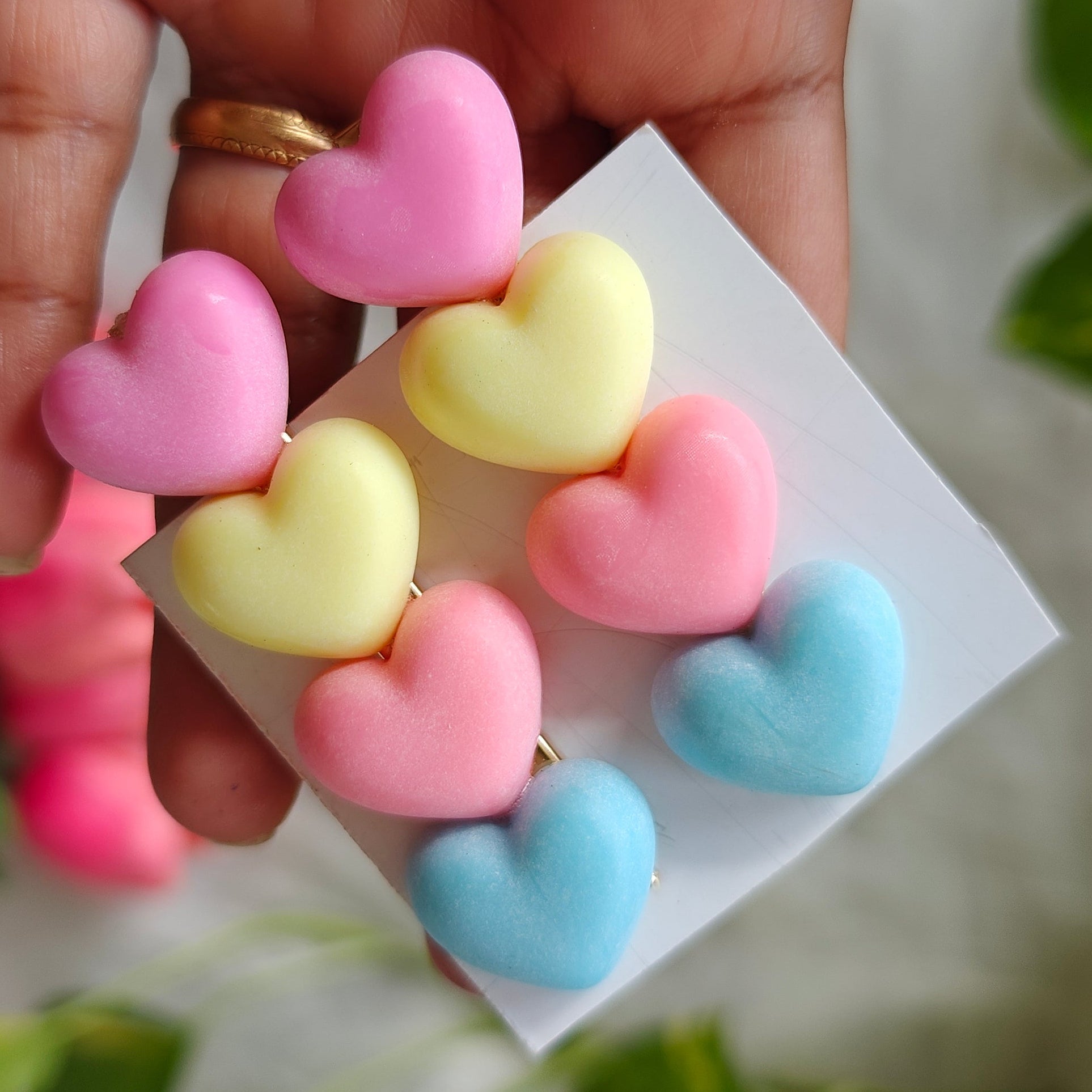 Cute Resin Heart Clips