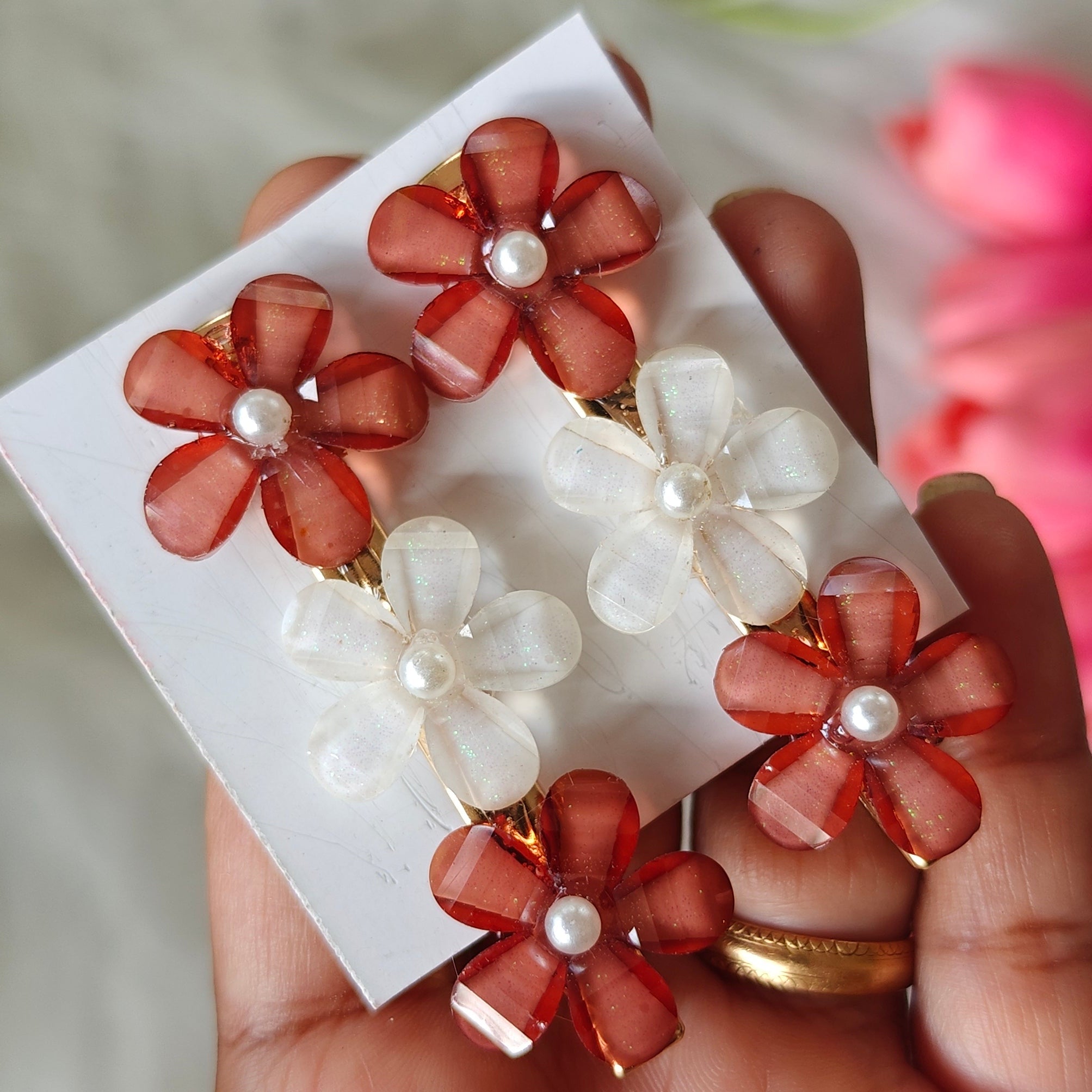 Crystal Flower Hair Clip