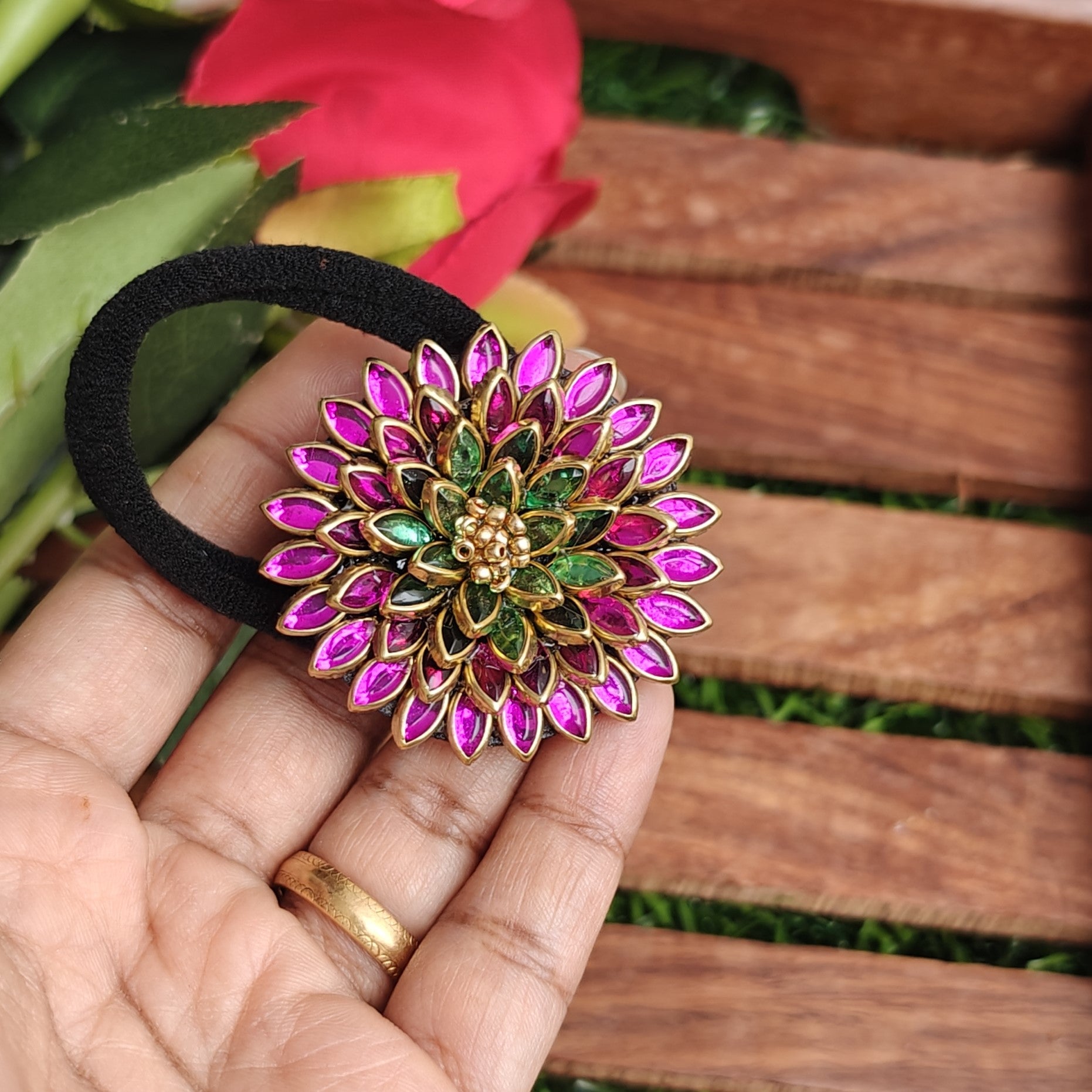 Traditional Floral Hair Band