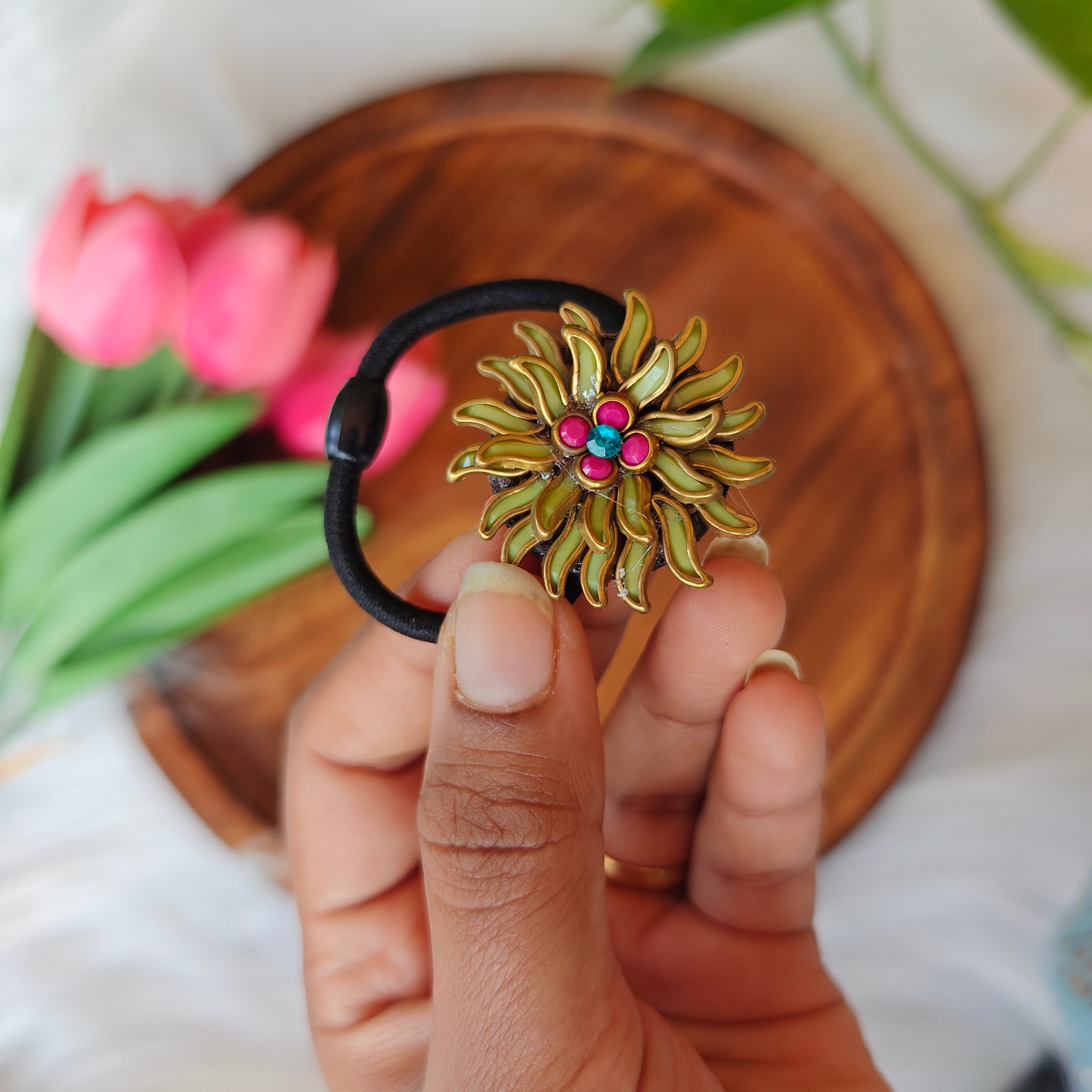 Traditional Floral Hair Band