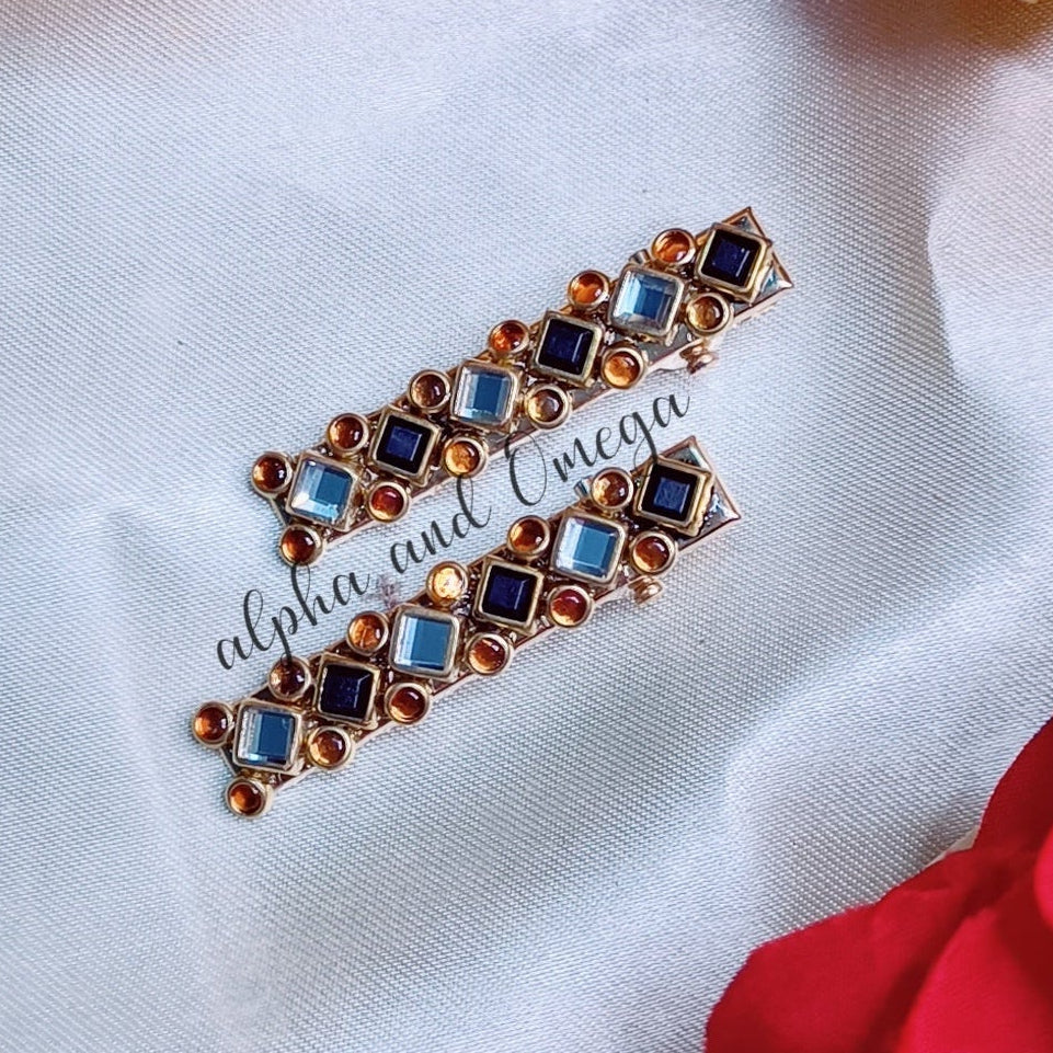 Traditional Floral Kids Hair Clips