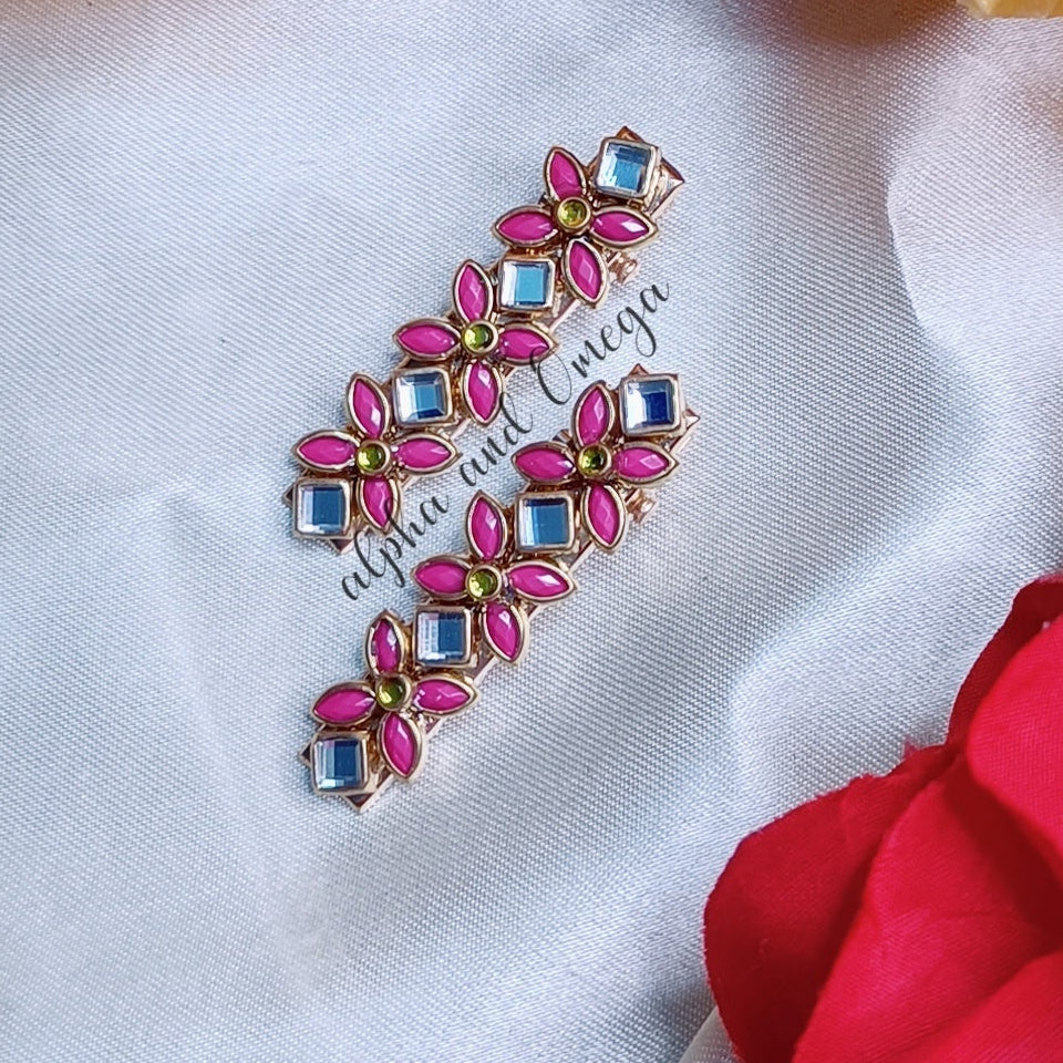 Traditional Floral Kids Hair Clips